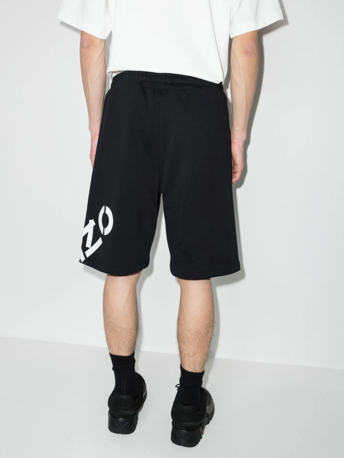 logo-print track shorts