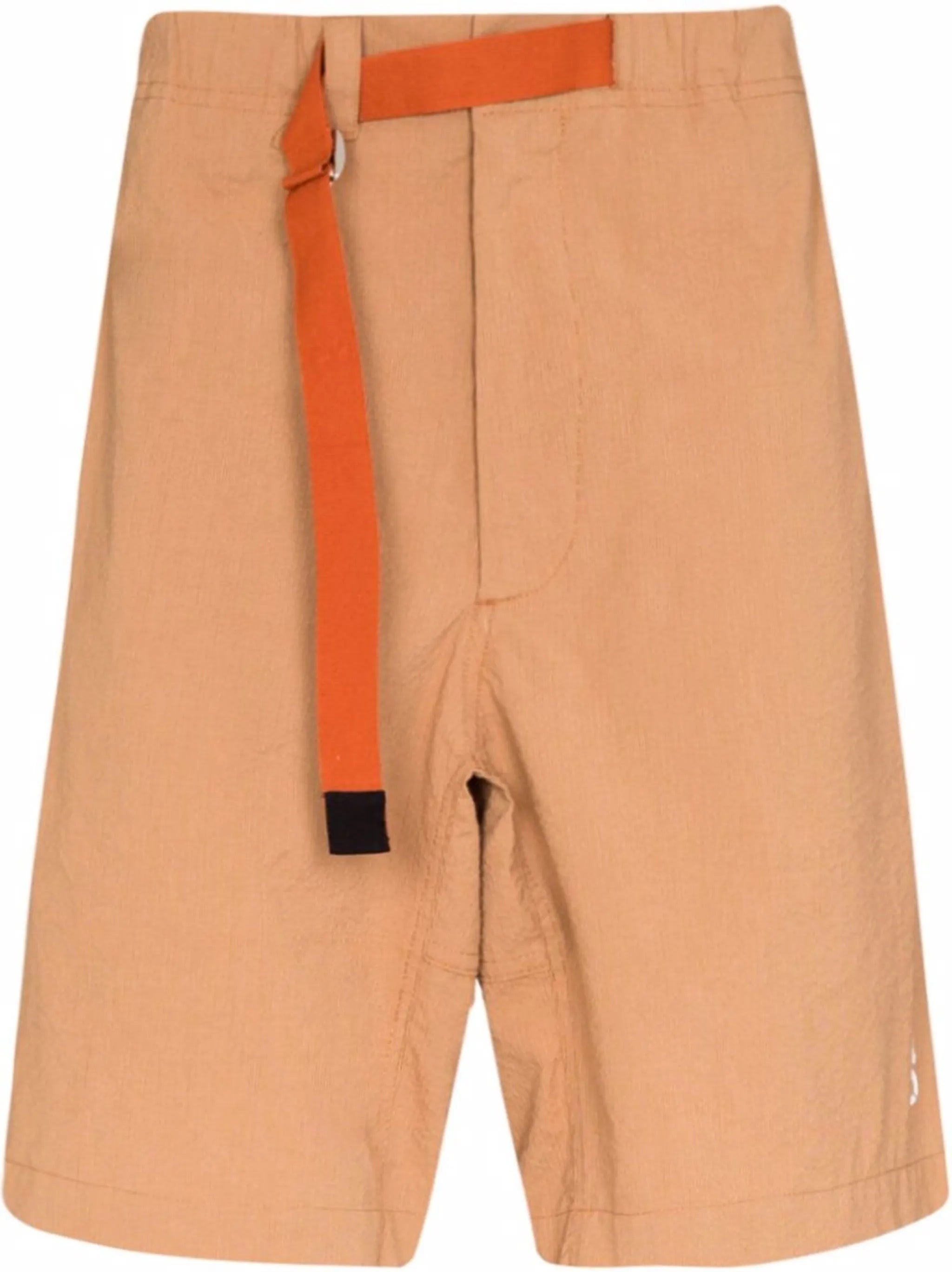 logo-print belted shorts