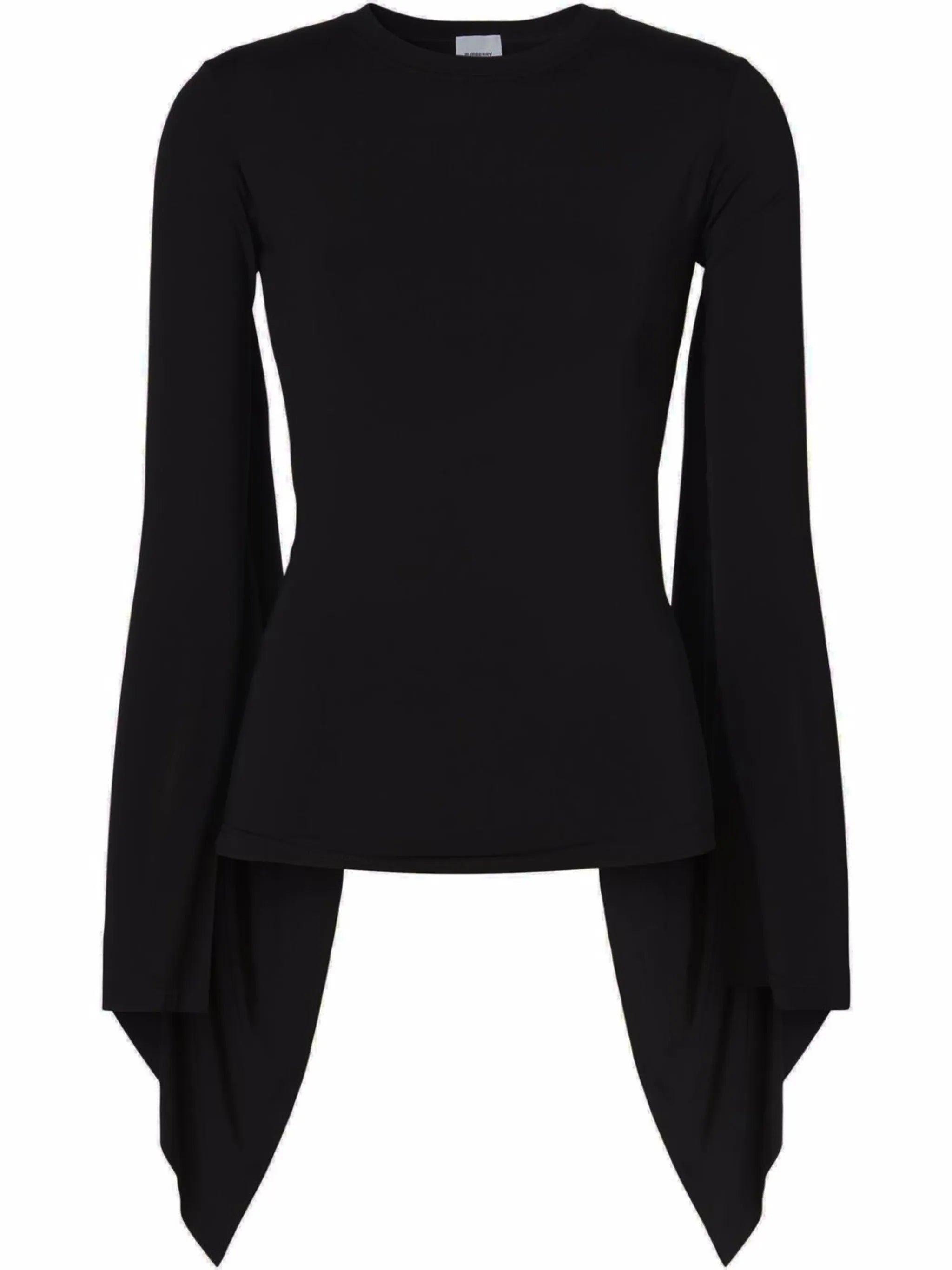 exaggerated-panel long-sleeve top