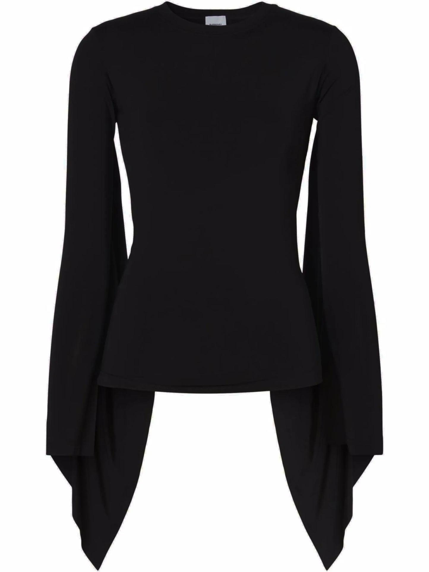 exaggerated-panel long-sleeve top