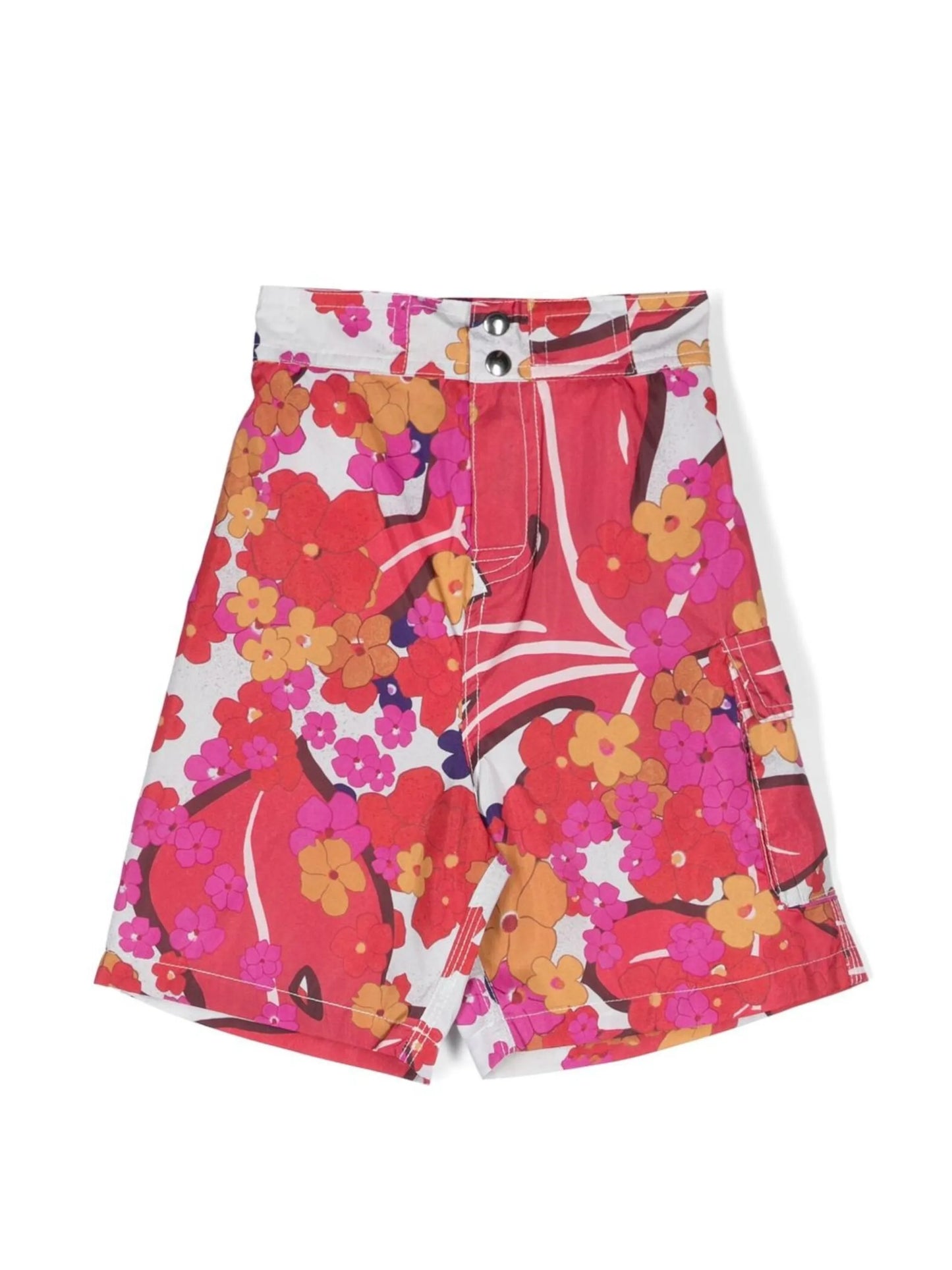 floral-print swimming shorts