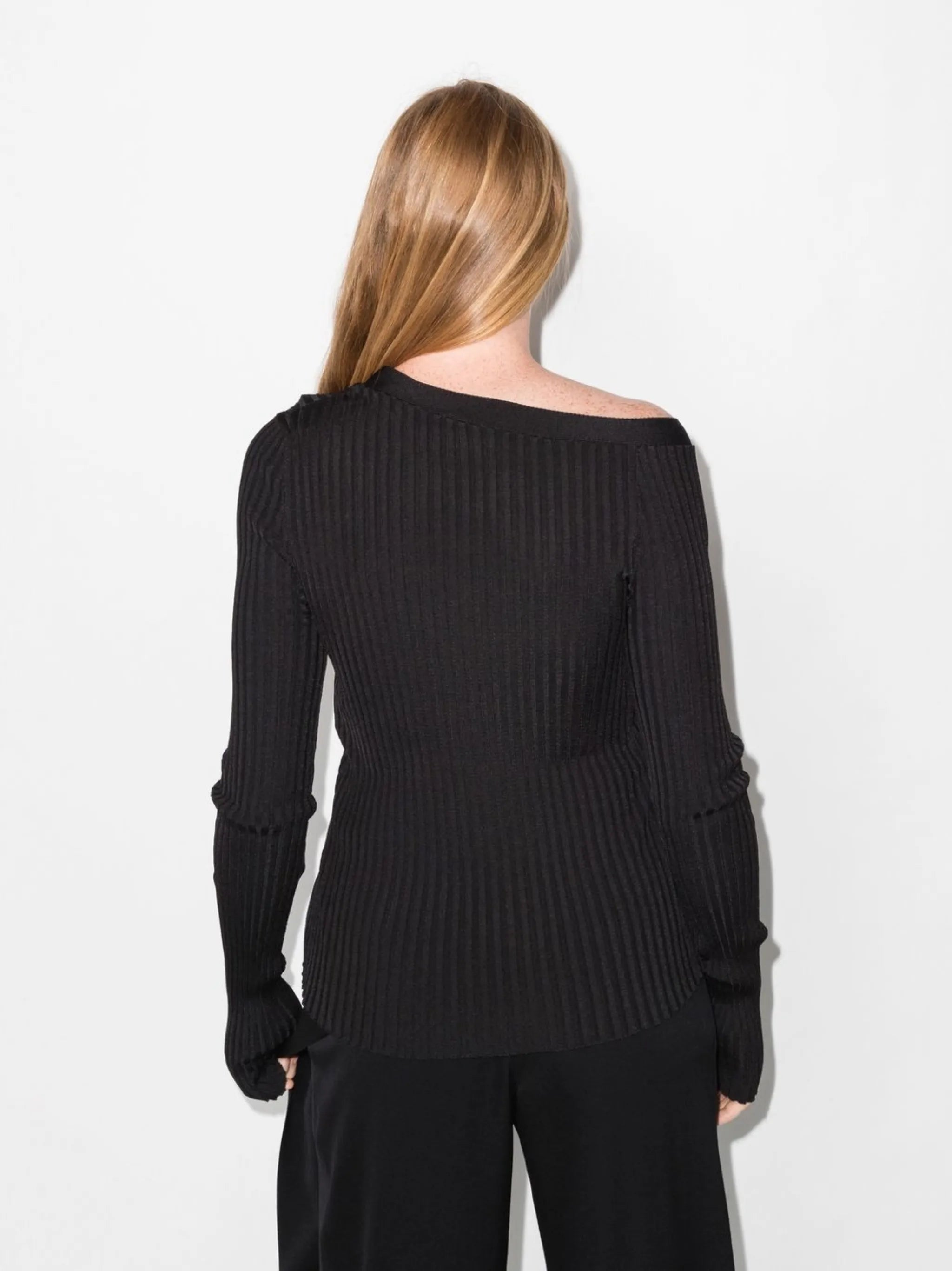 Awake ribbed-knit cardigan