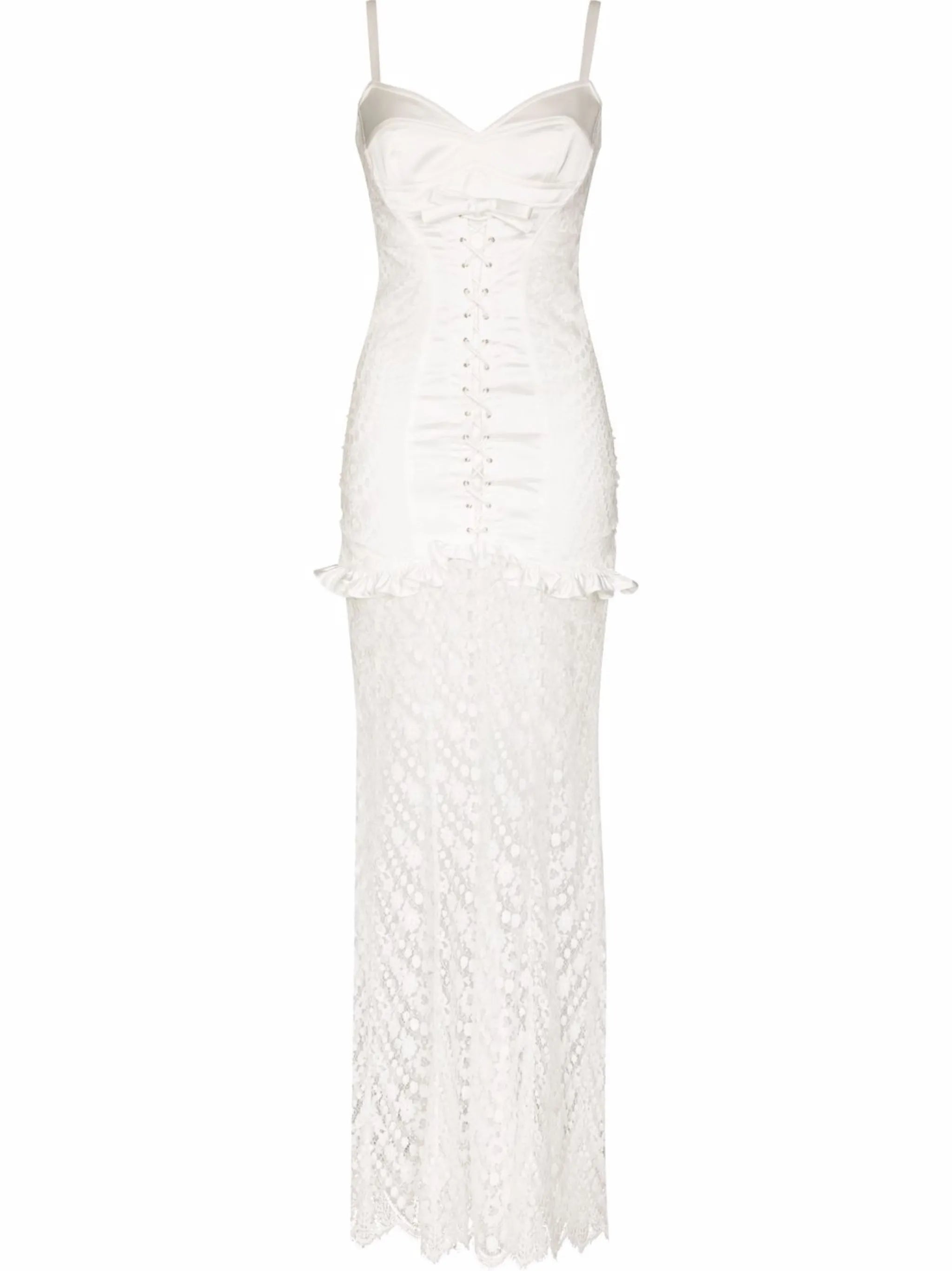 sheer-panel corset-style dress