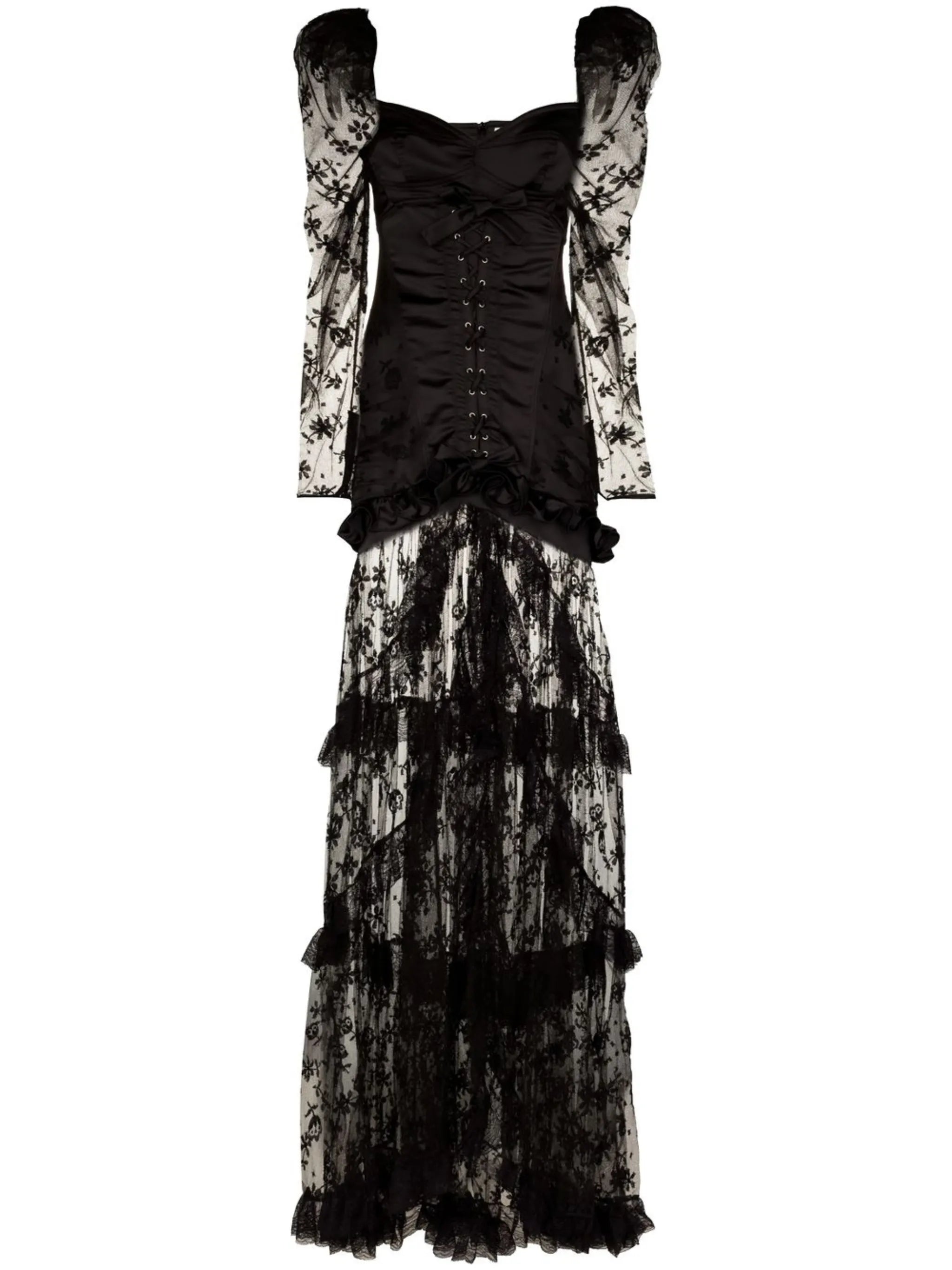 bustier lace gown