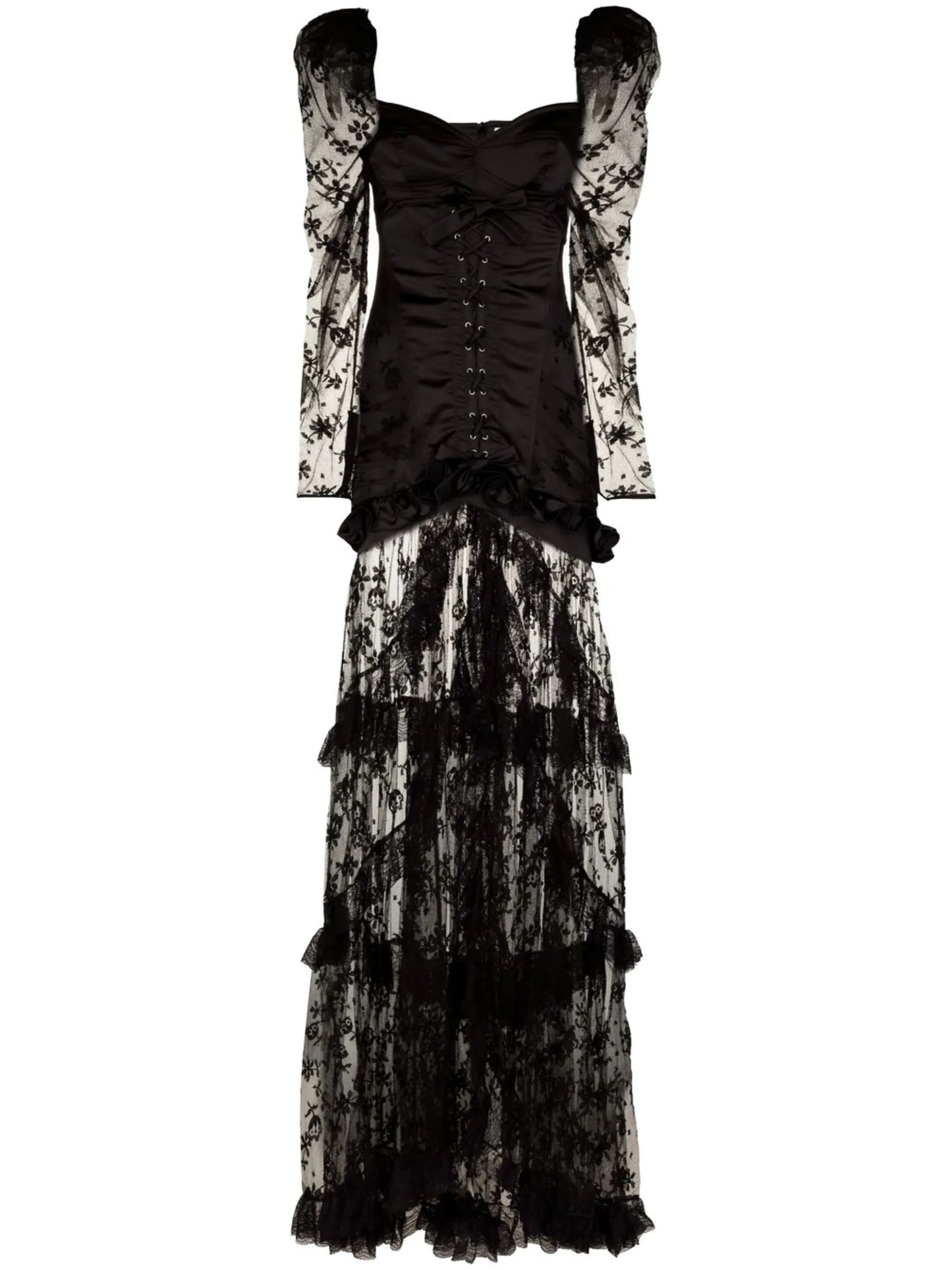 bustier lace gown