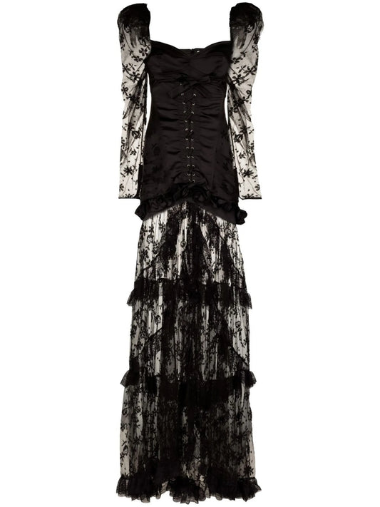 bustier lace gown