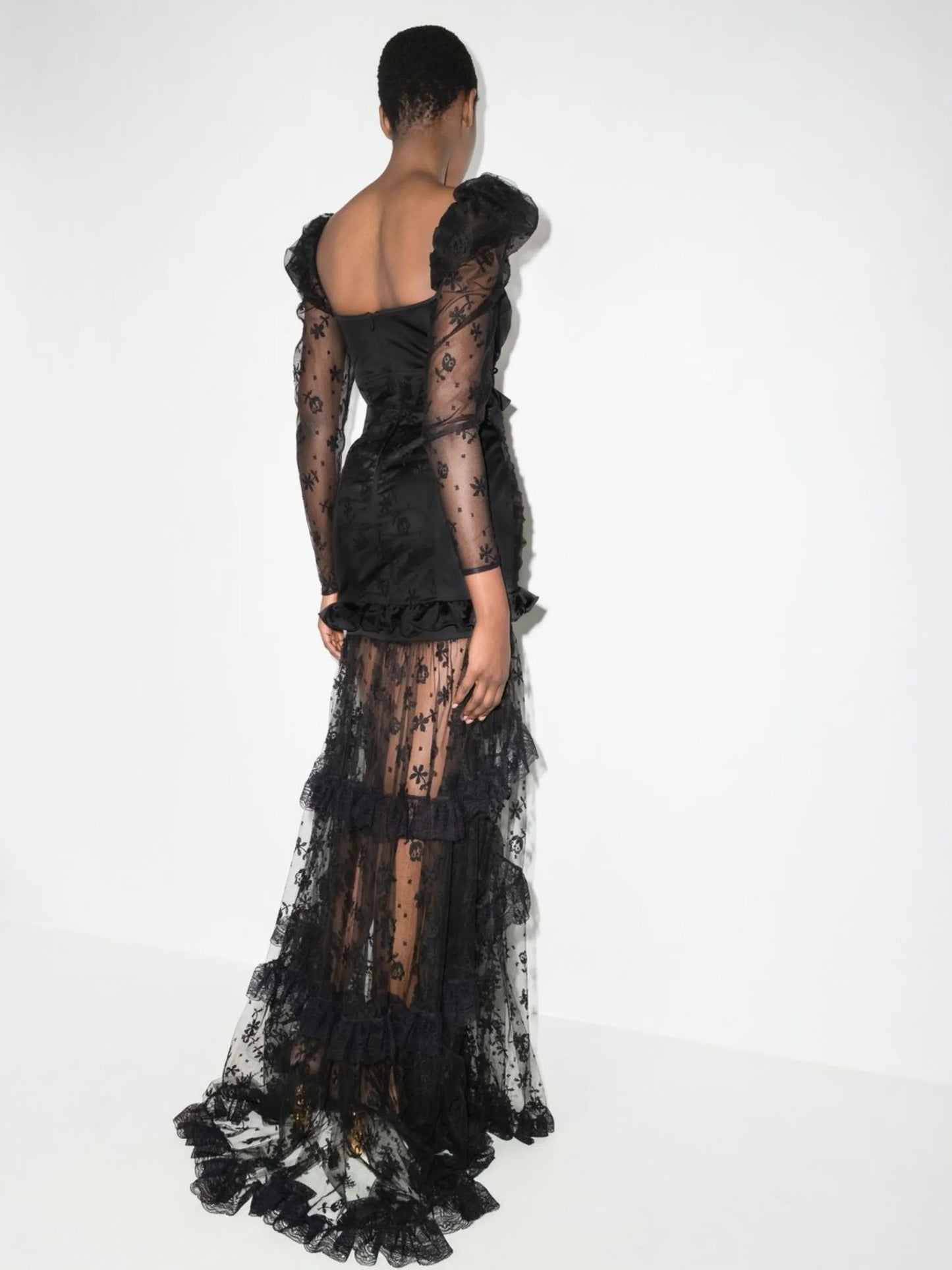 bustier lace gown