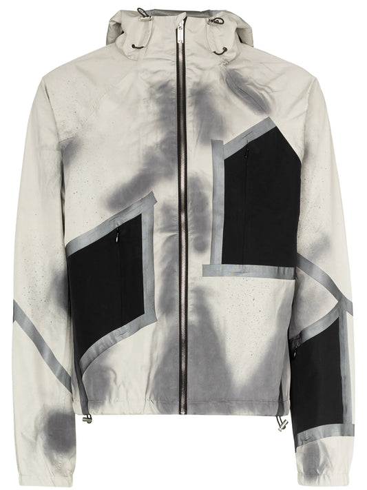 faded-effect hooded jacket