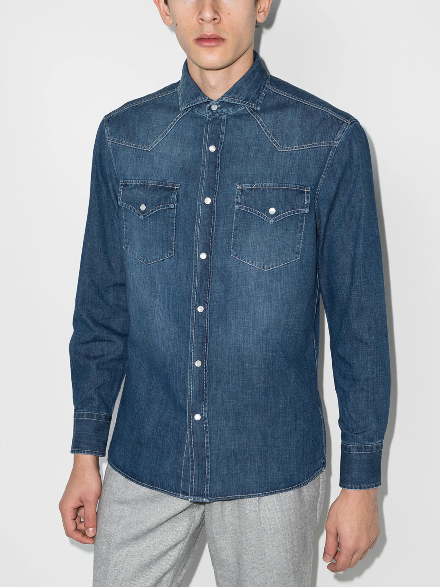 long-sleeve denim jacket