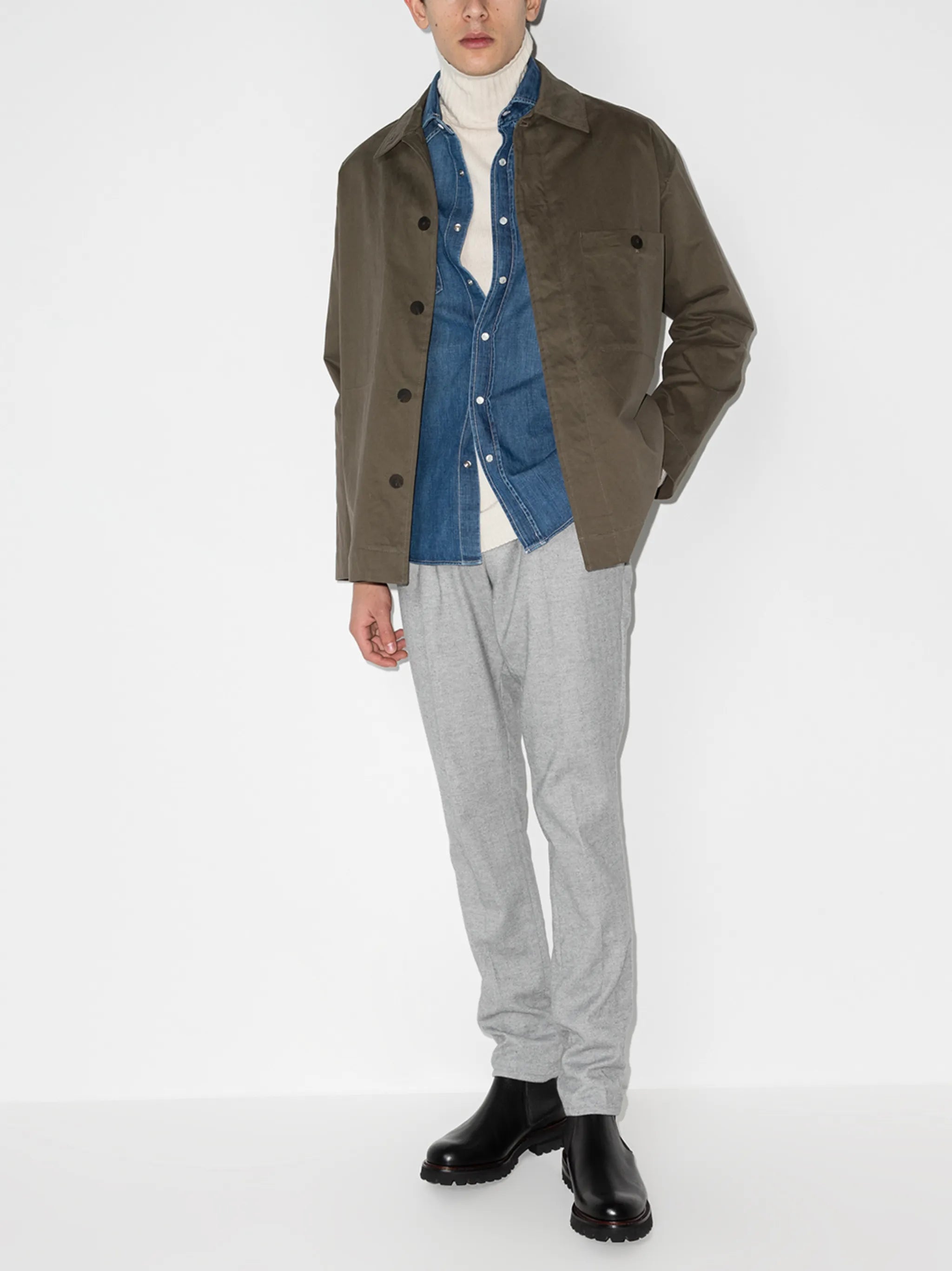 long-sleeve denim jacket