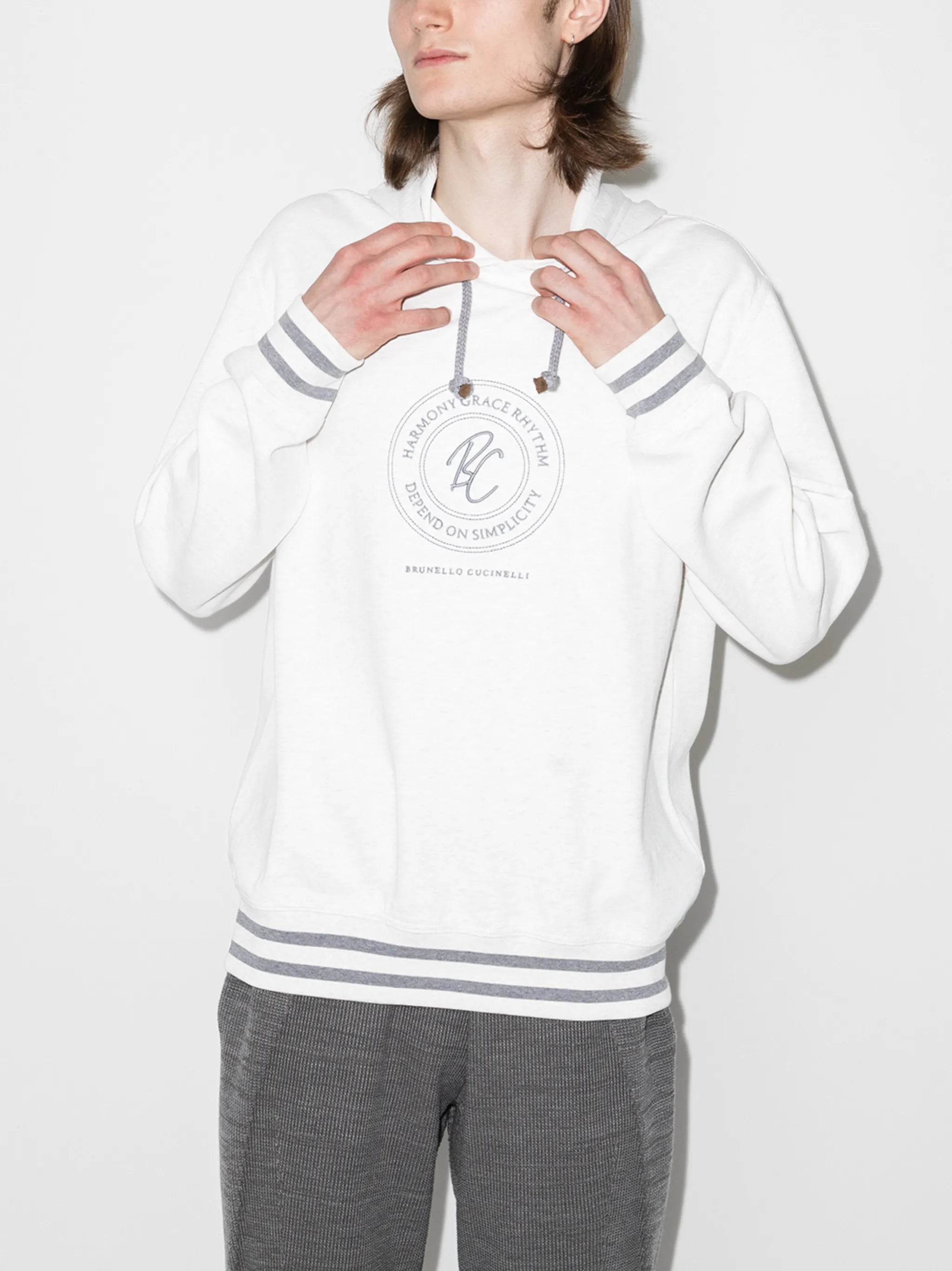 logo-embroidered hoodie
