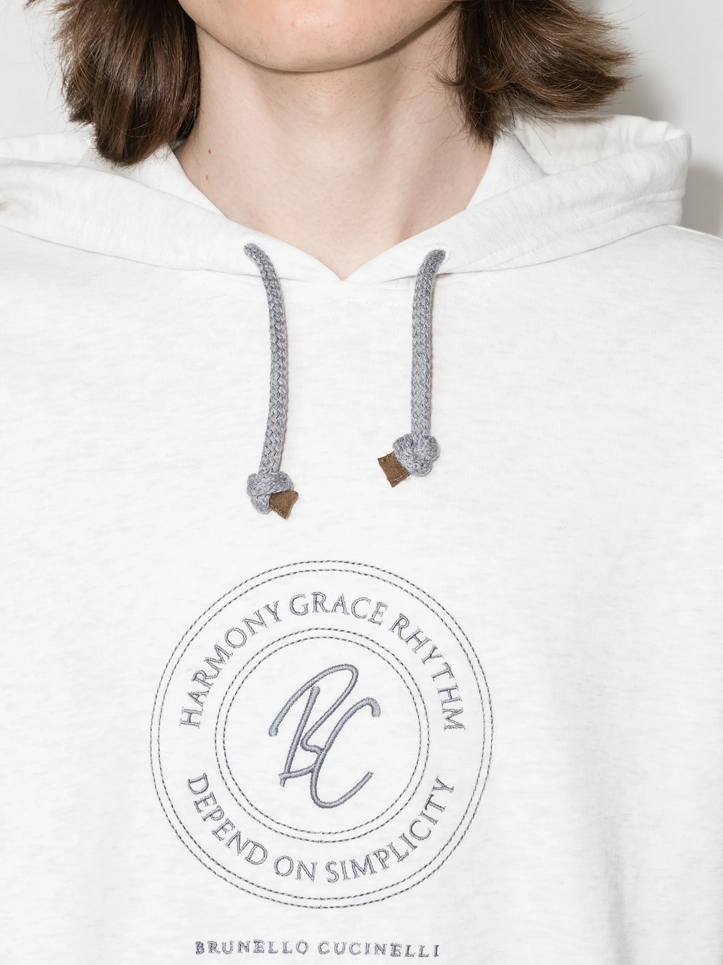logo-embroidered hoodie