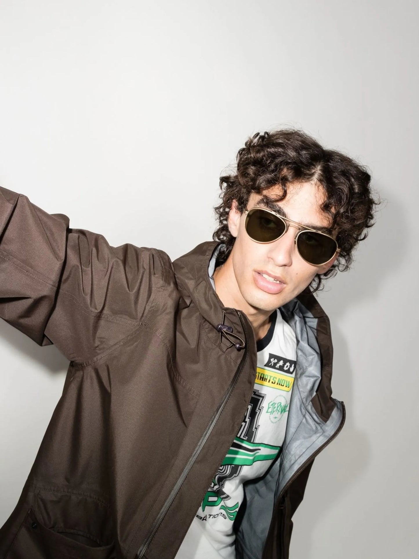 rounded tinted sunglasses