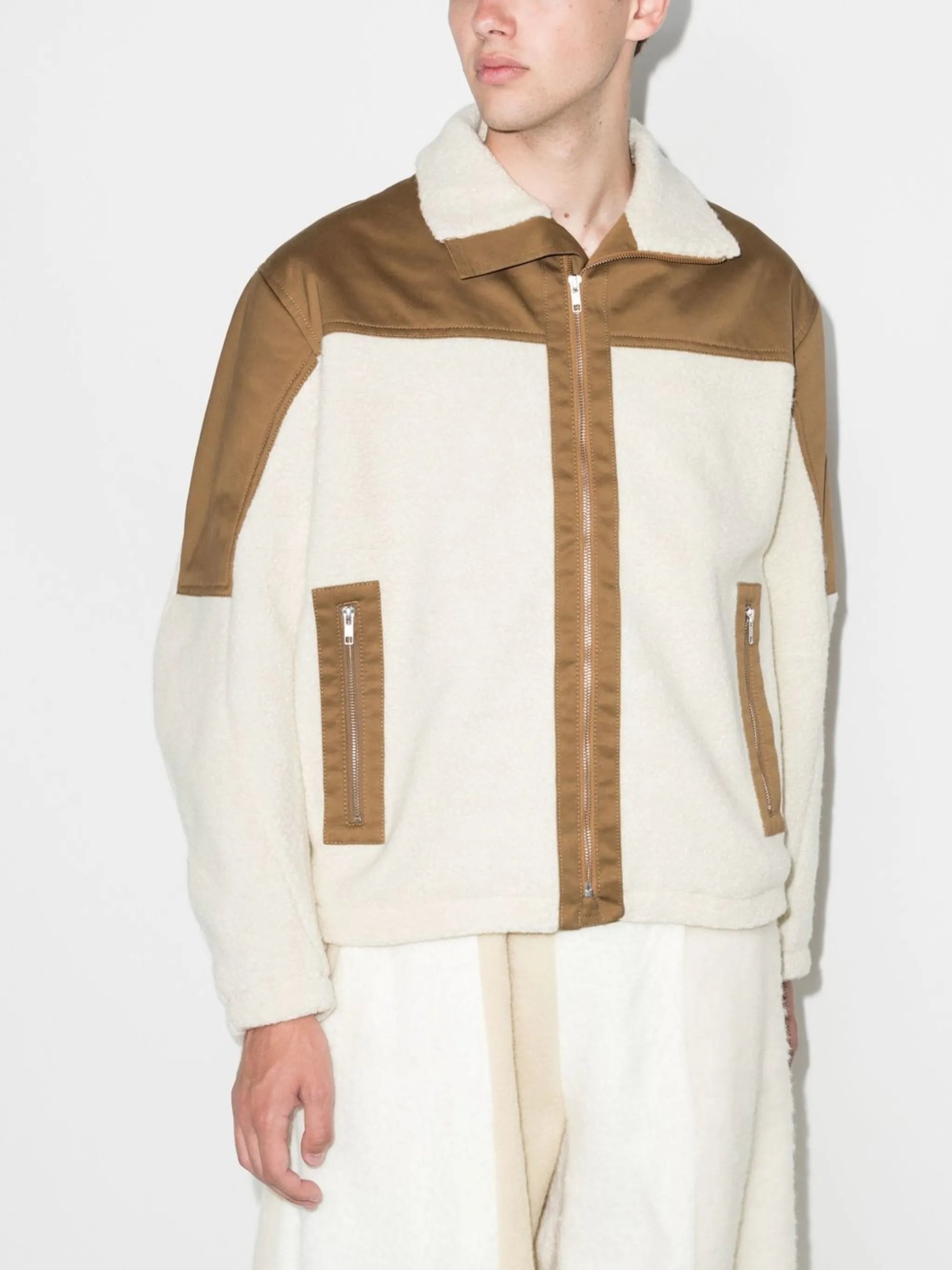 colour-block bomber jacket