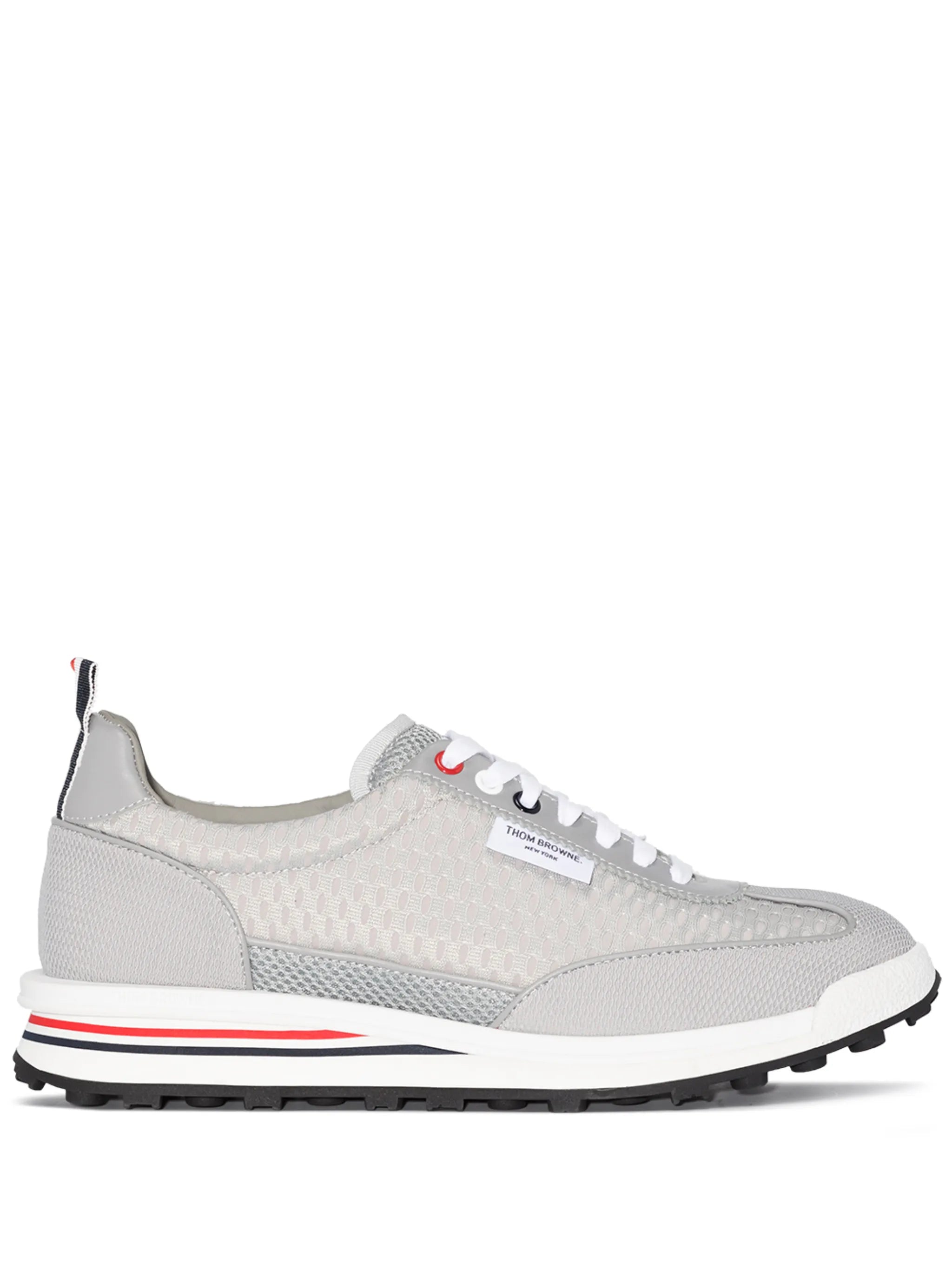 panelled mesh low-top sneakers