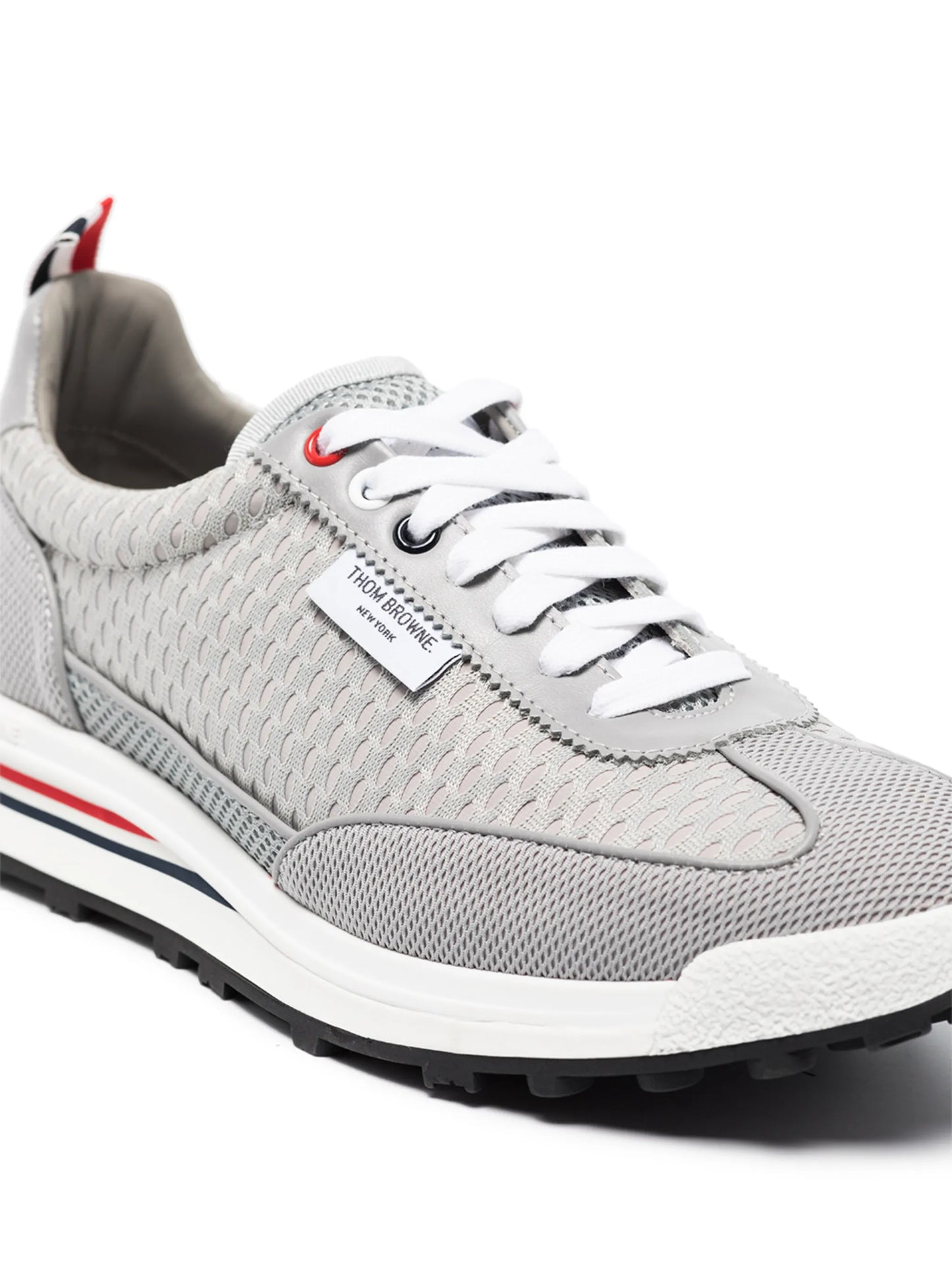 panelled mesh low-top sneakers