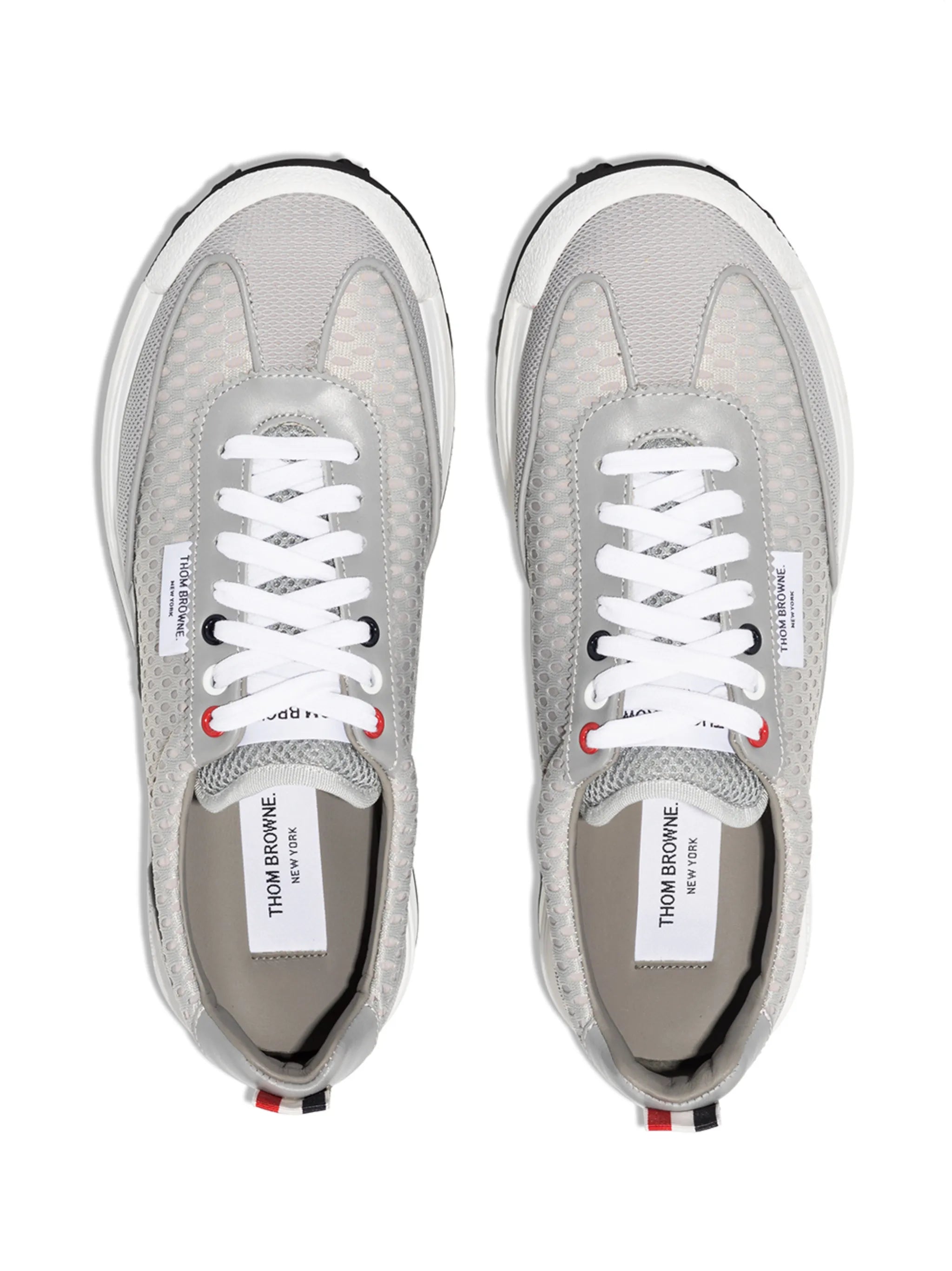 panelled mesh low-top sneakers