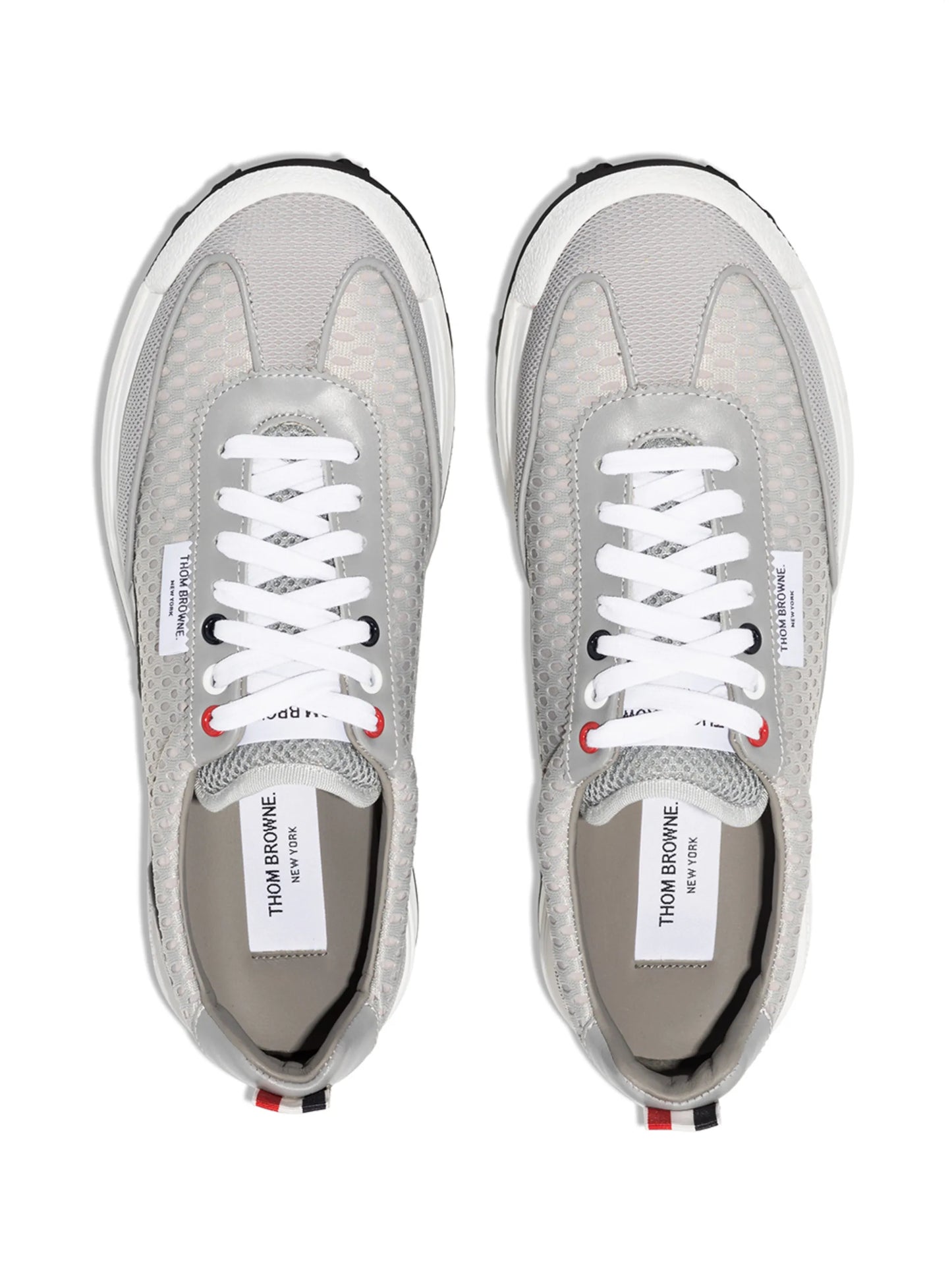 panelled mesh low-top sneakers