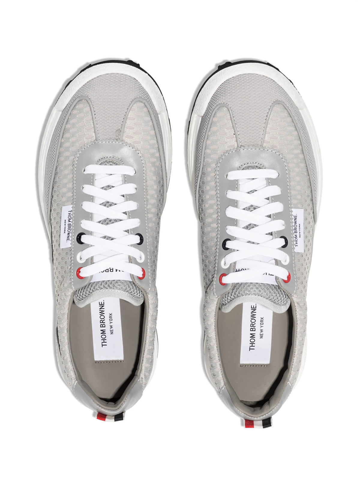 panelled mesh low-top sneakers