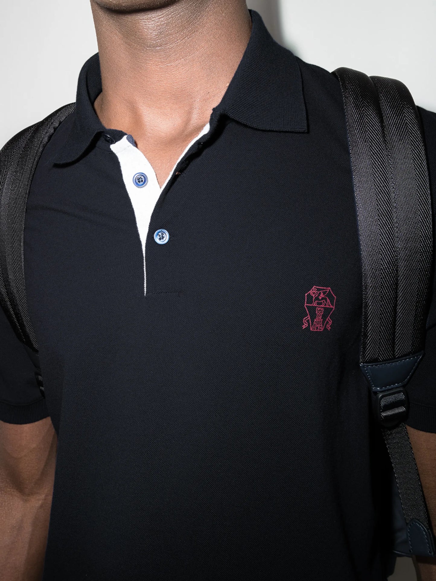 logo-embroidered polo shirt