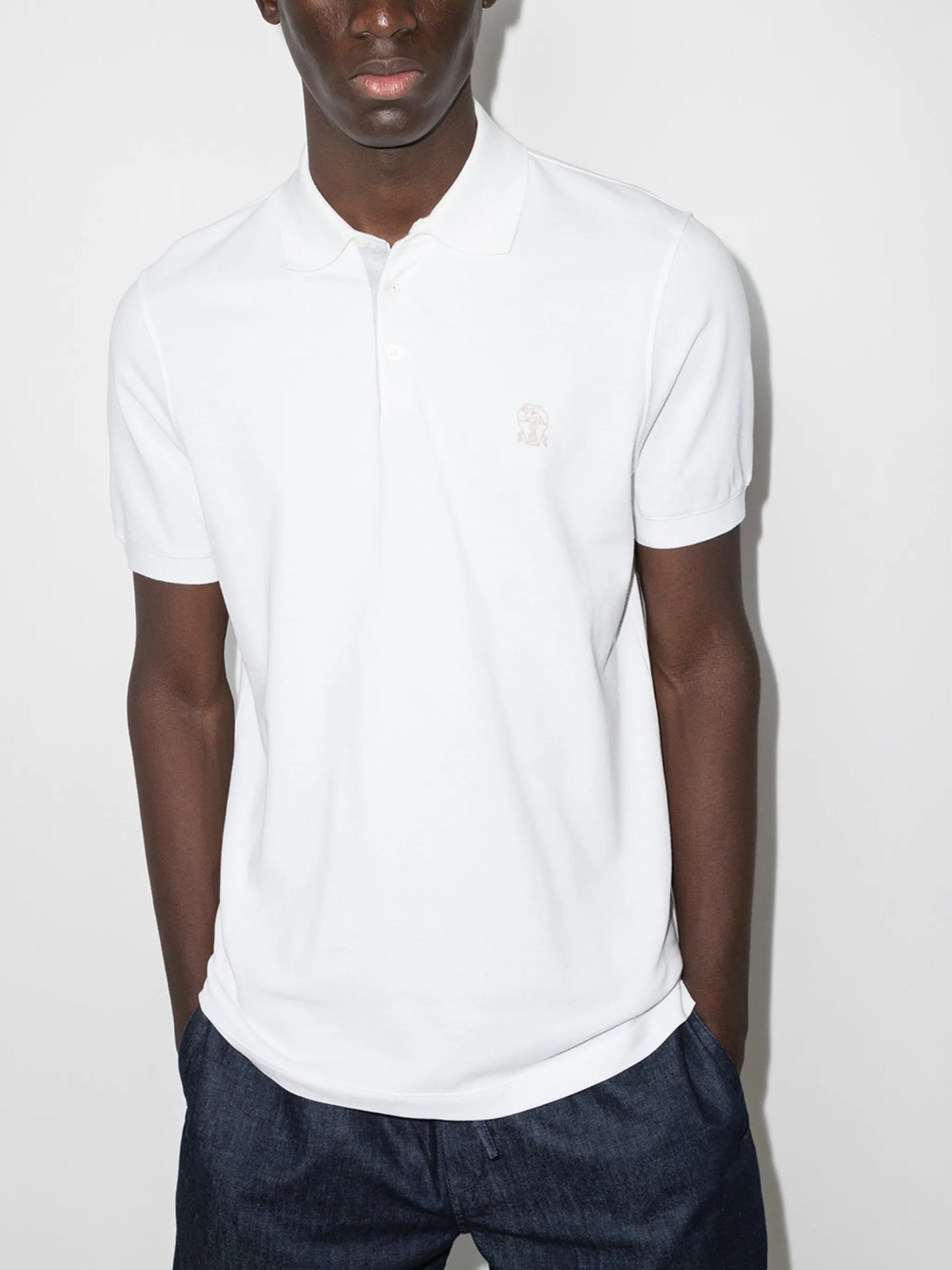 embroidered-logo polo shirt