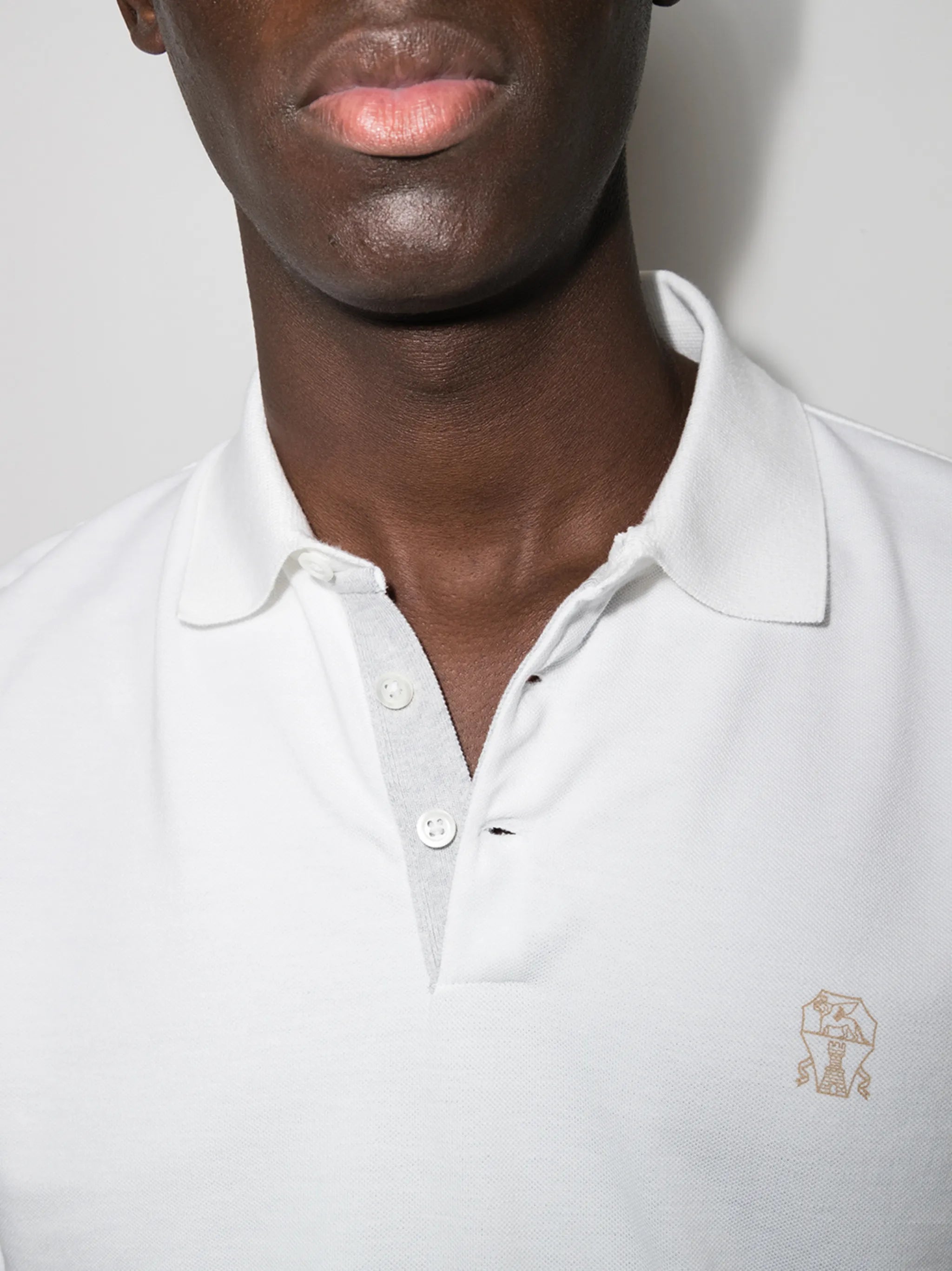 embroidered-logo polo shirt