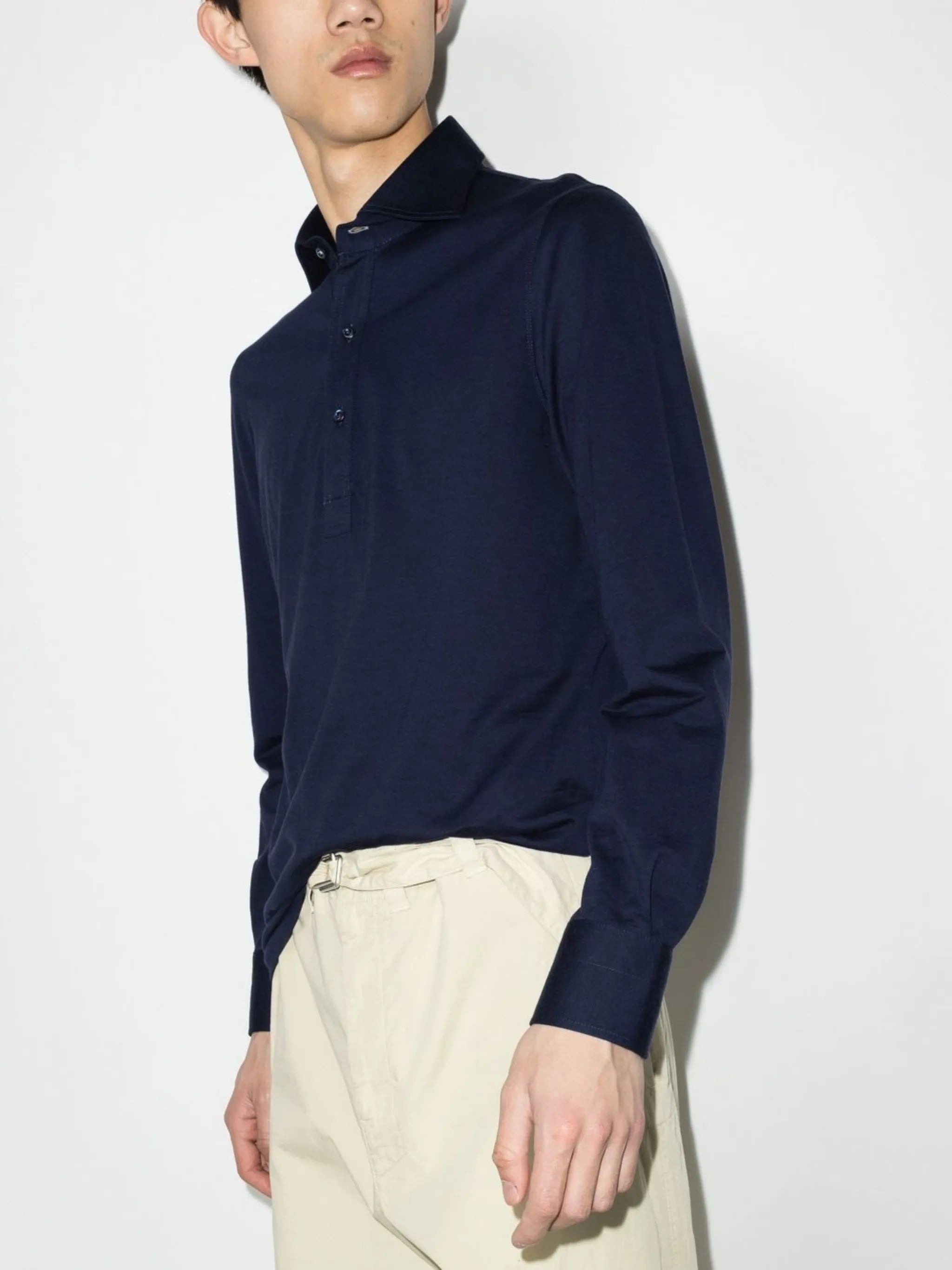 long-sleeve polo shirt