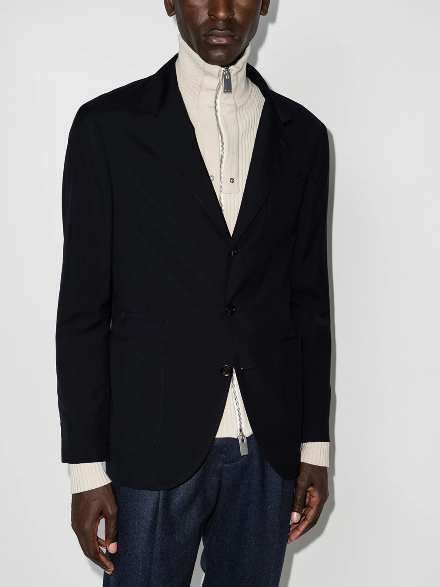 single-breasted suit jacket