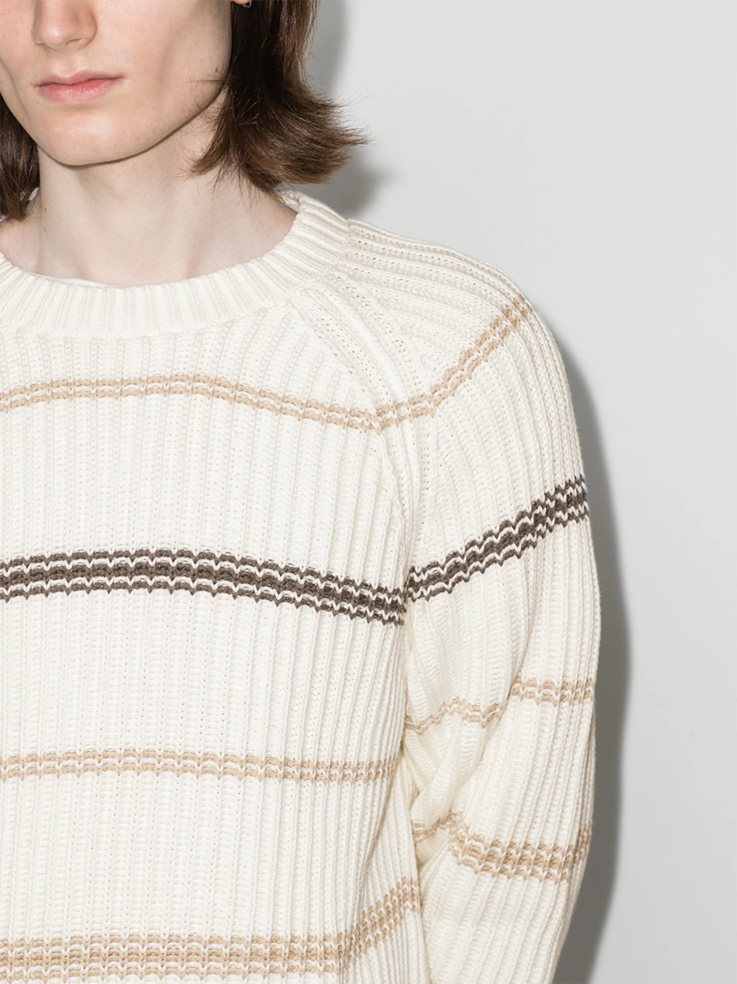 striped rib-knit jumper