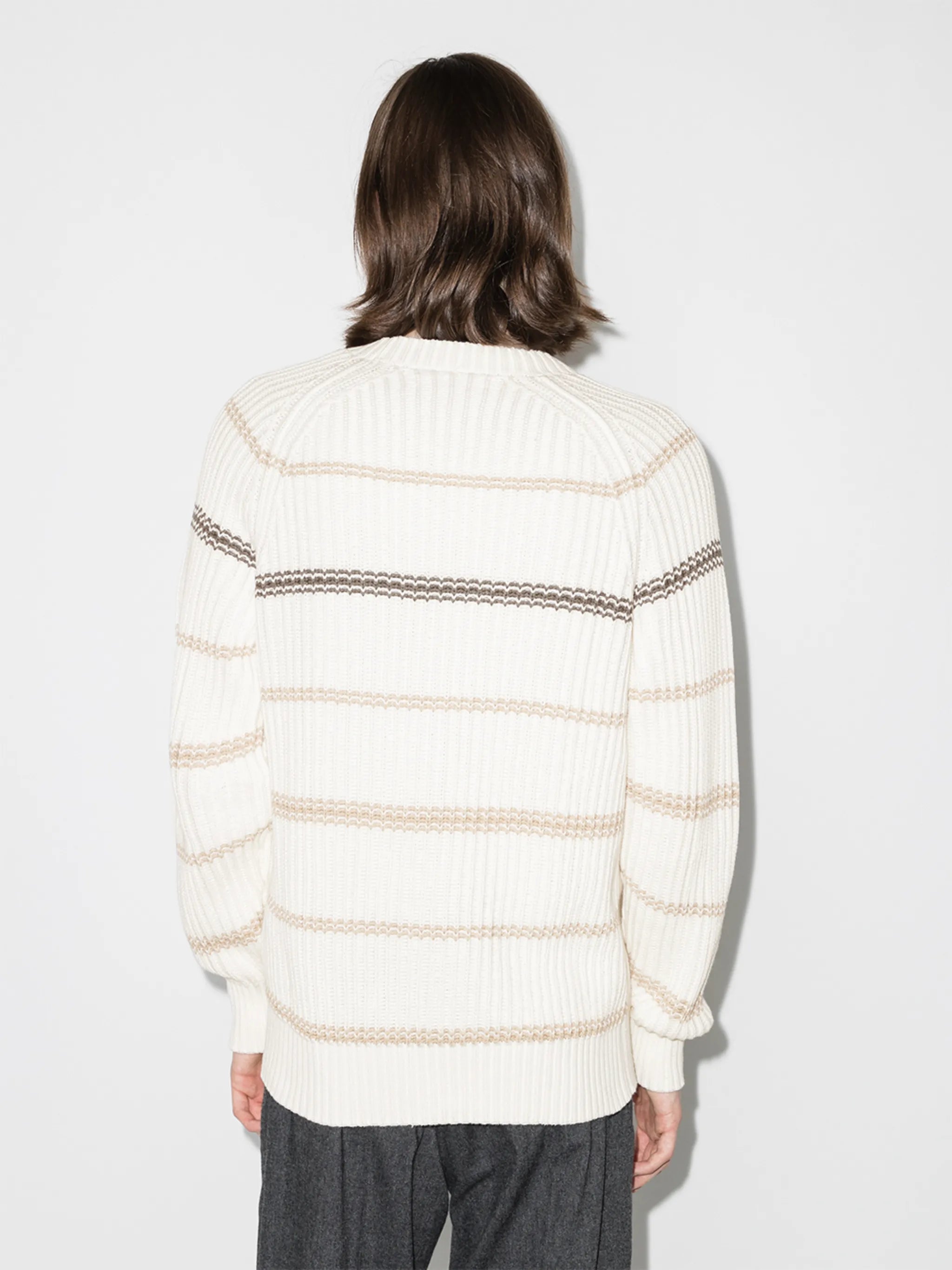 striped rib-knit jumper