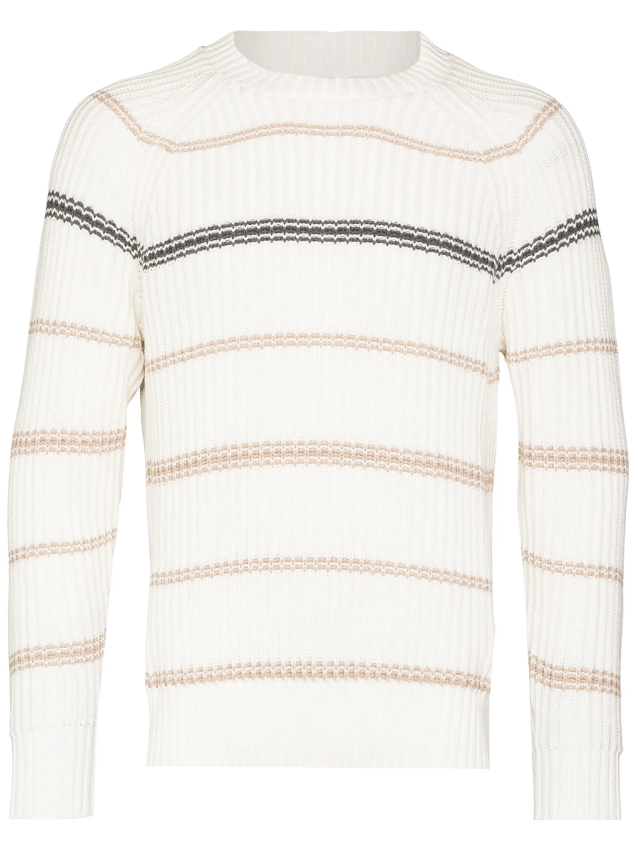 striped rib-knit jumper