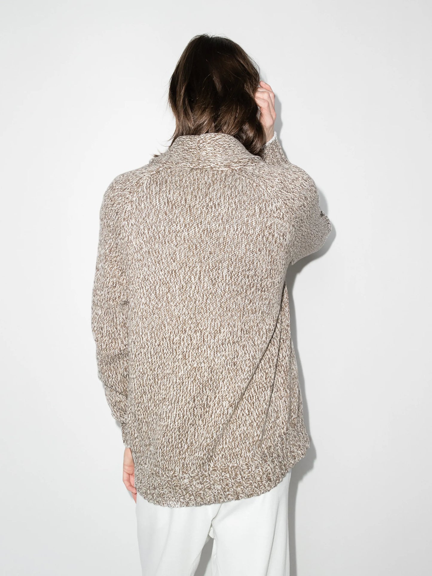 V-neck chunky-knit cardigan