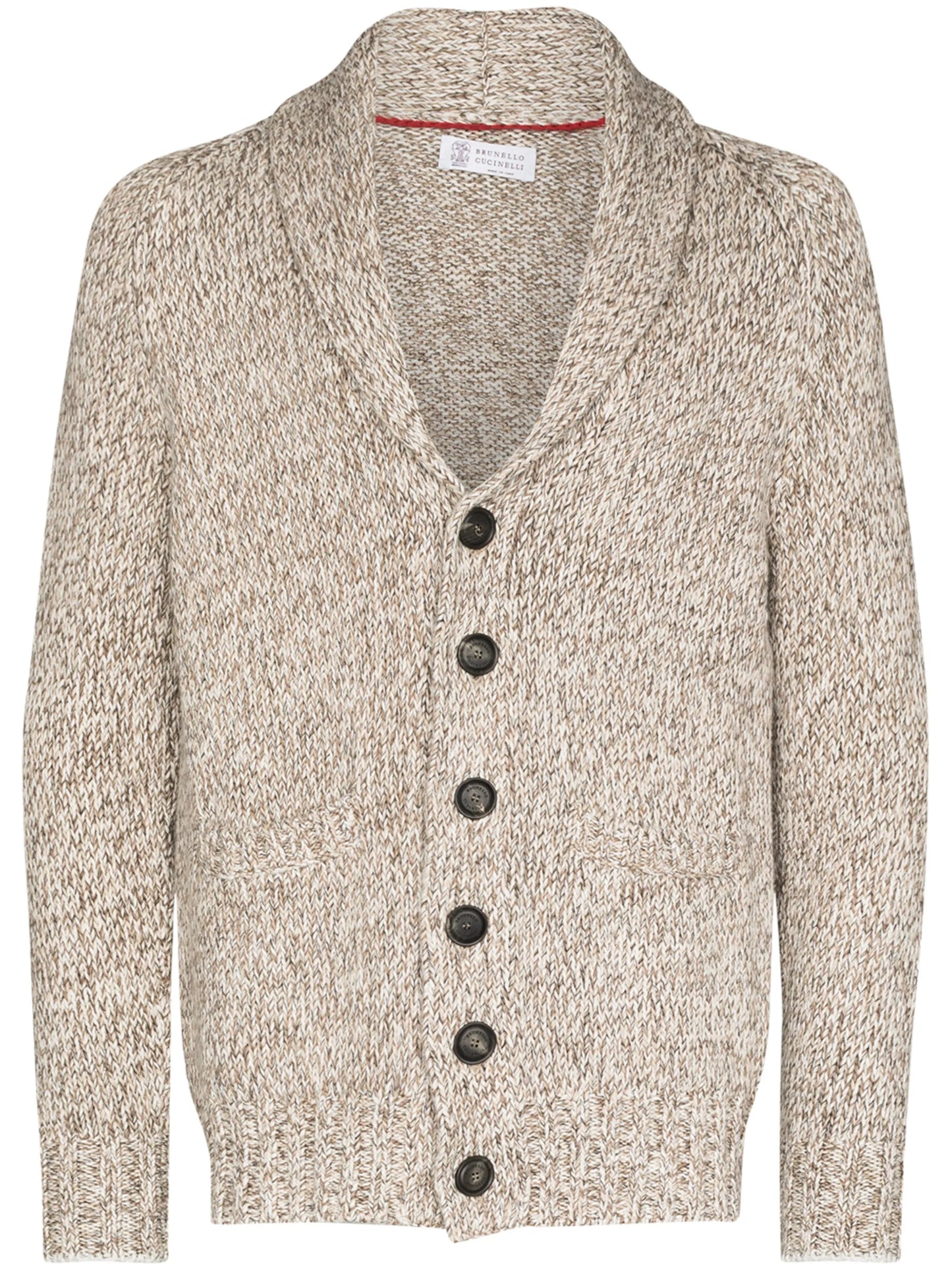 V-neck chunky-knit cardigan