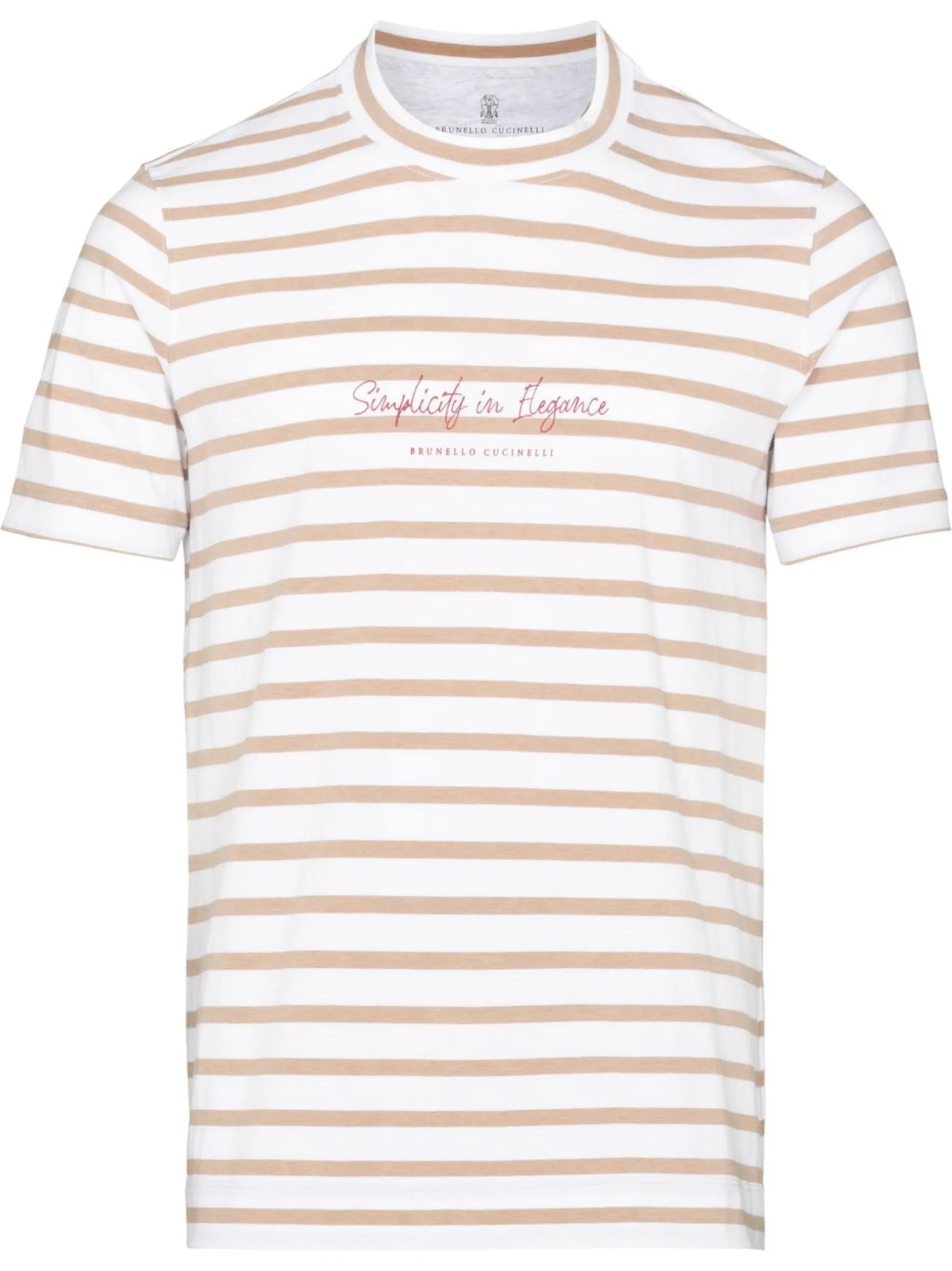 striped logo-print T-shirt