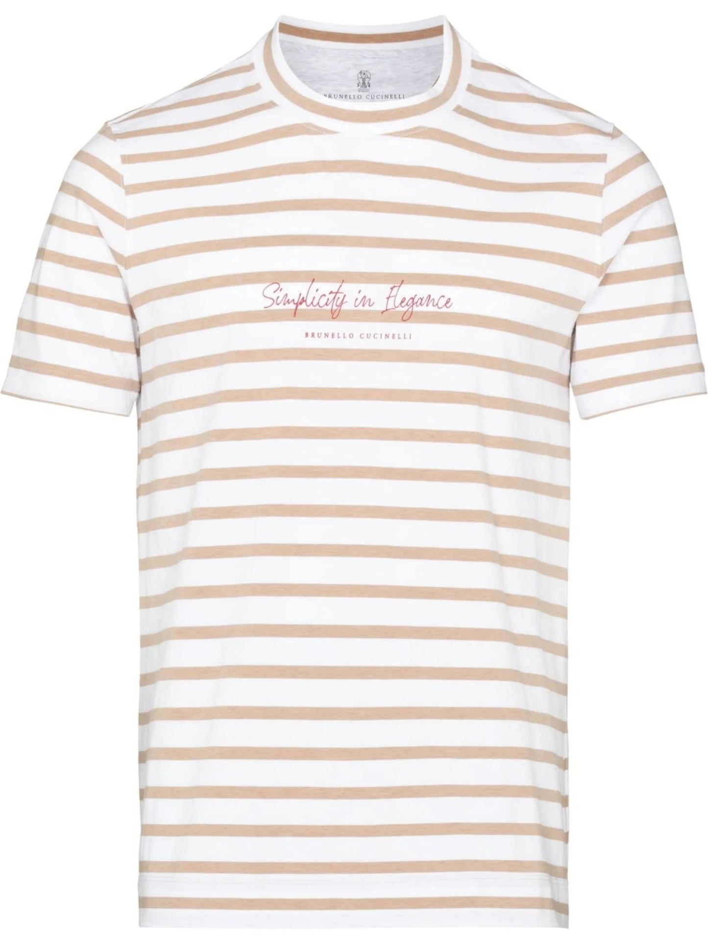 striped logo-print T-shirt