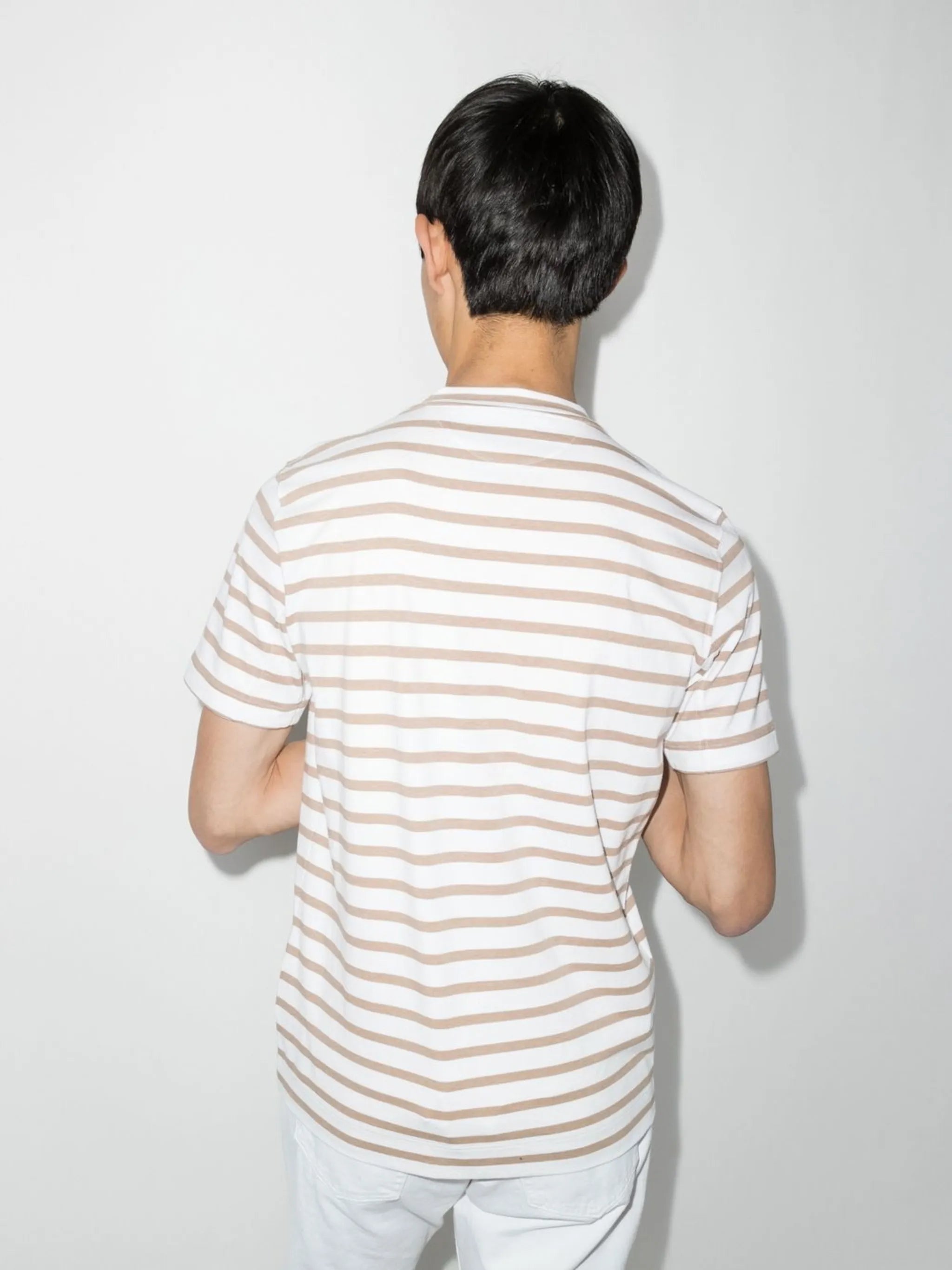 striped logo-print T-shirt