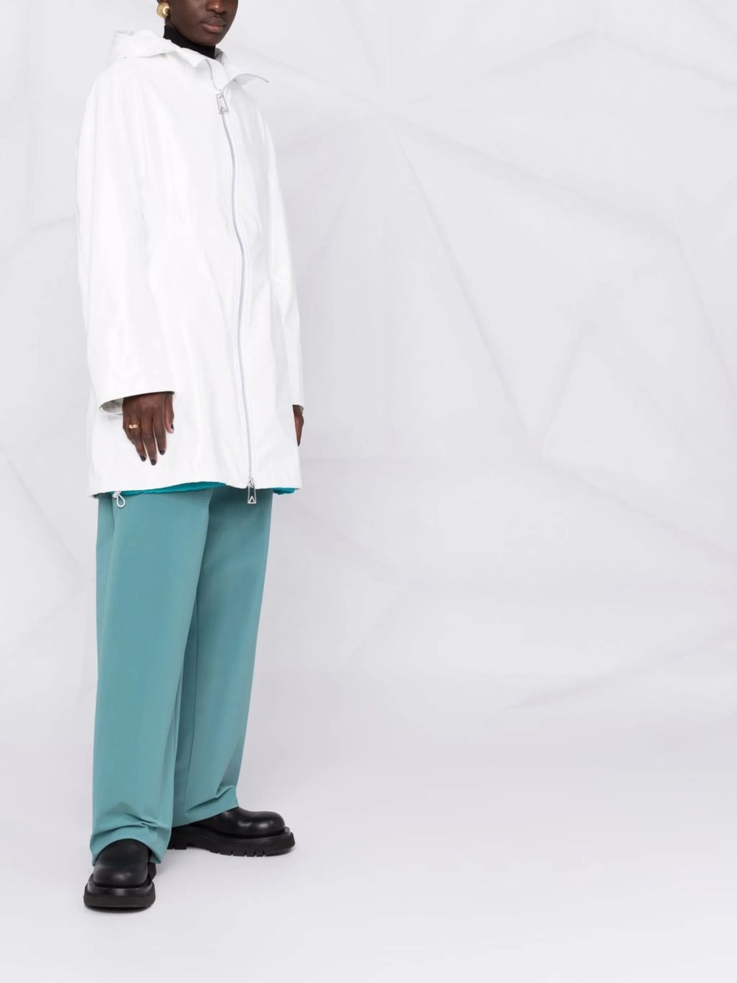 zip-up hooded parka