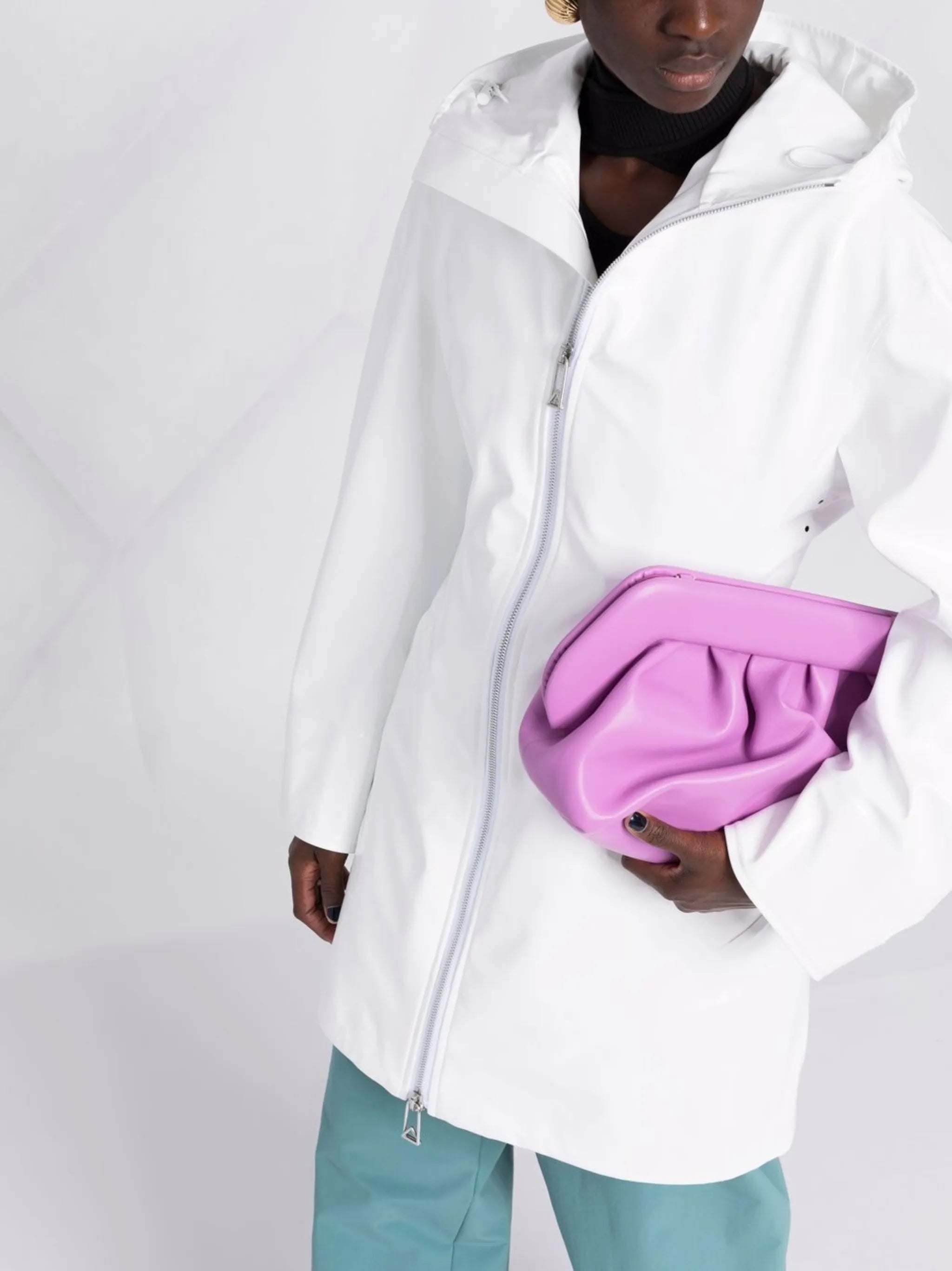 zip-up hooded parka