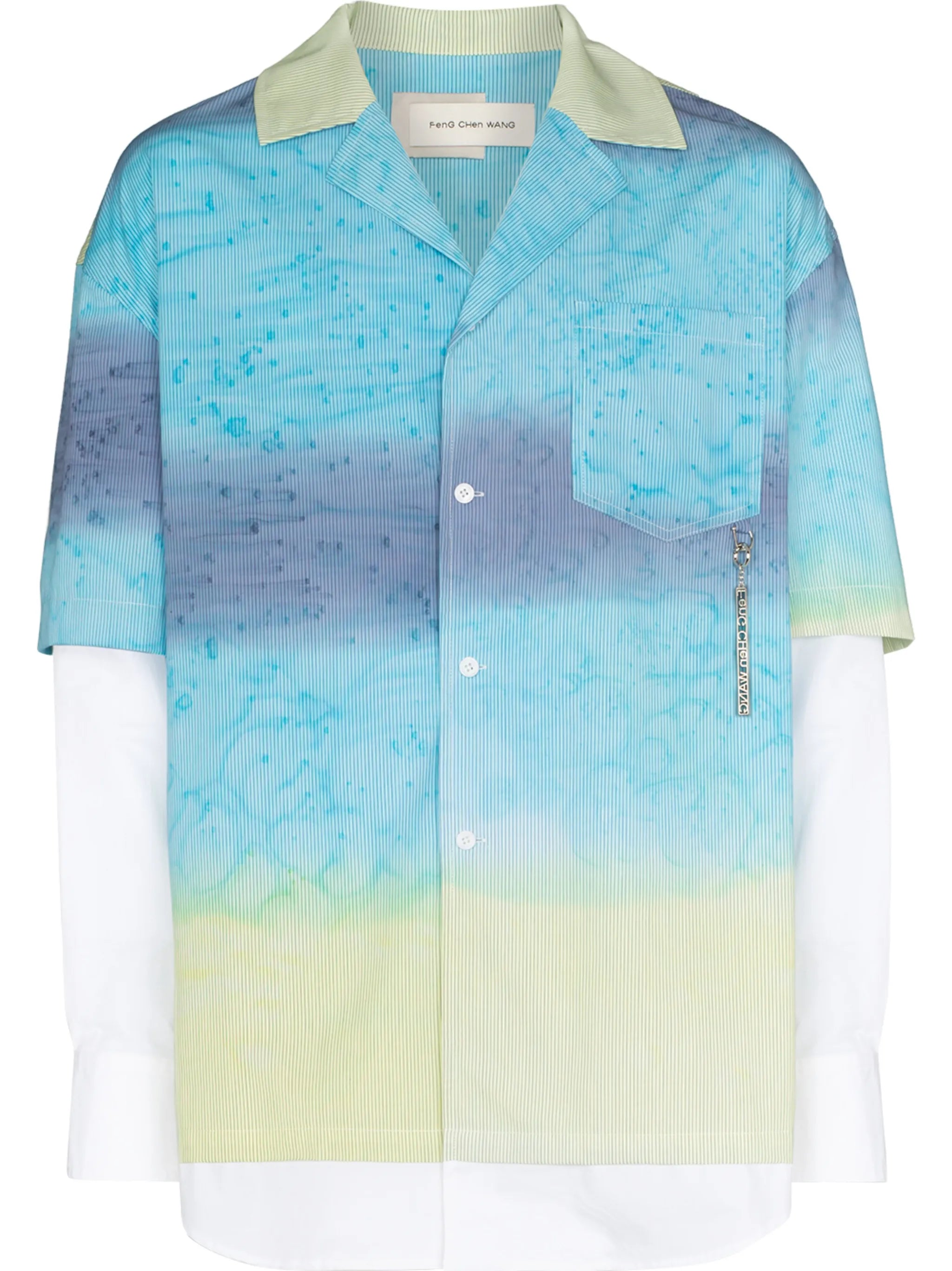 Ski print layered shirt
