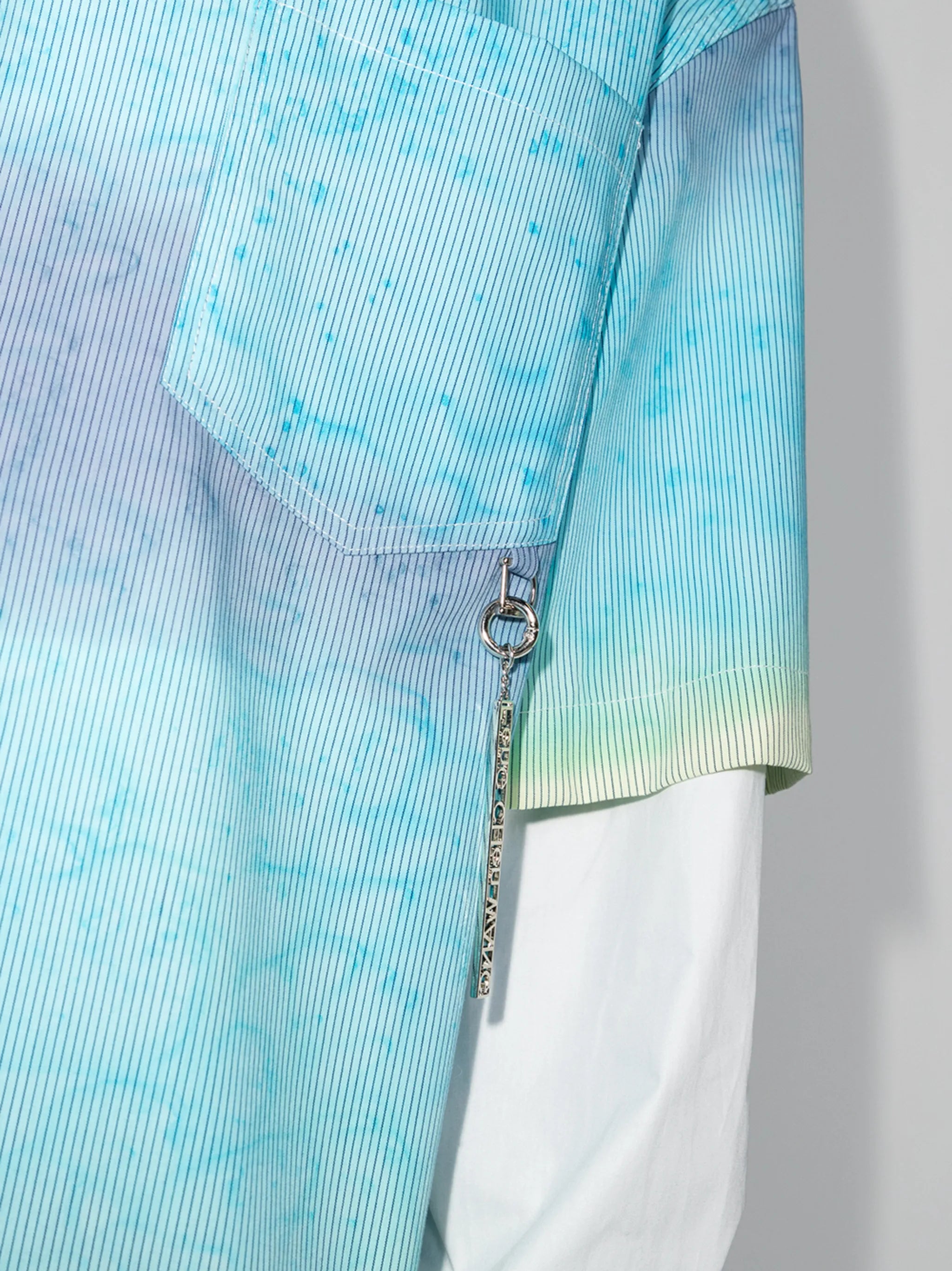 Ski print layered shirt