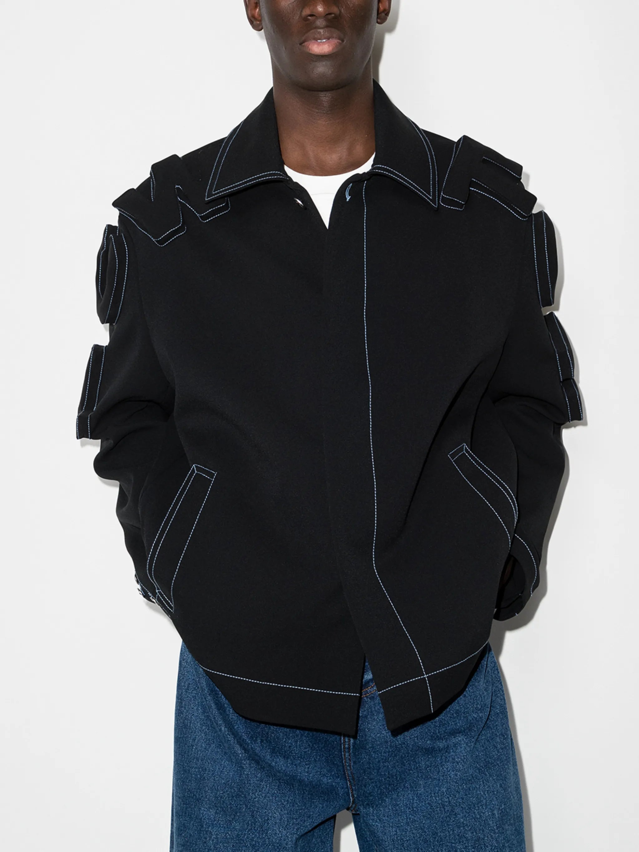 3D logo multi-pocket jacket