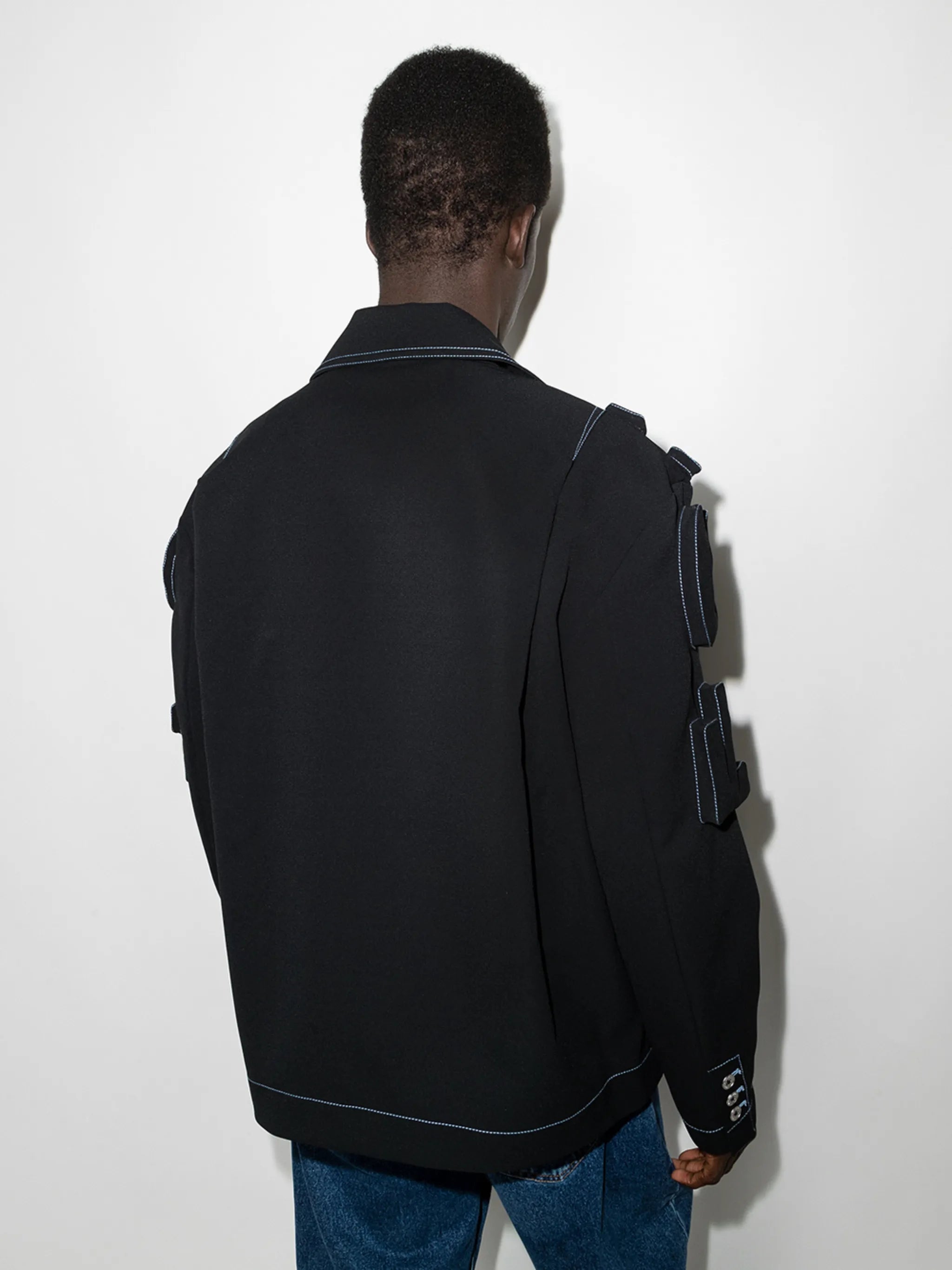 3D logo multi-pocket jacket
