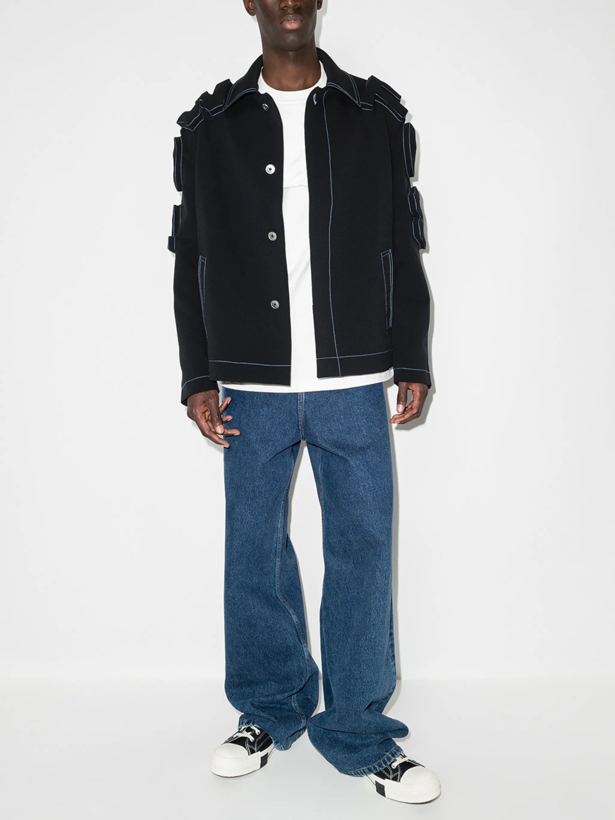 3D logo multi-pocket jacket