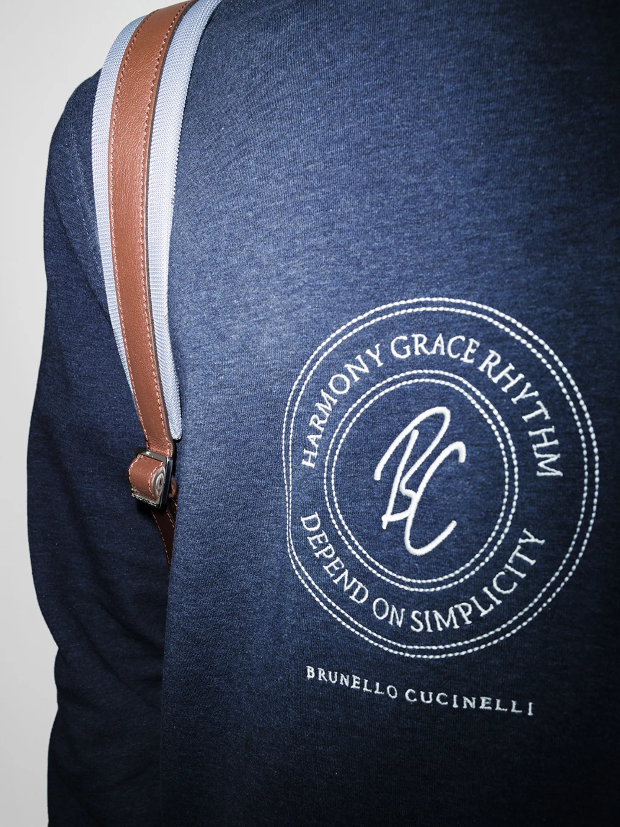 logo-print striped-trim sweatshirt