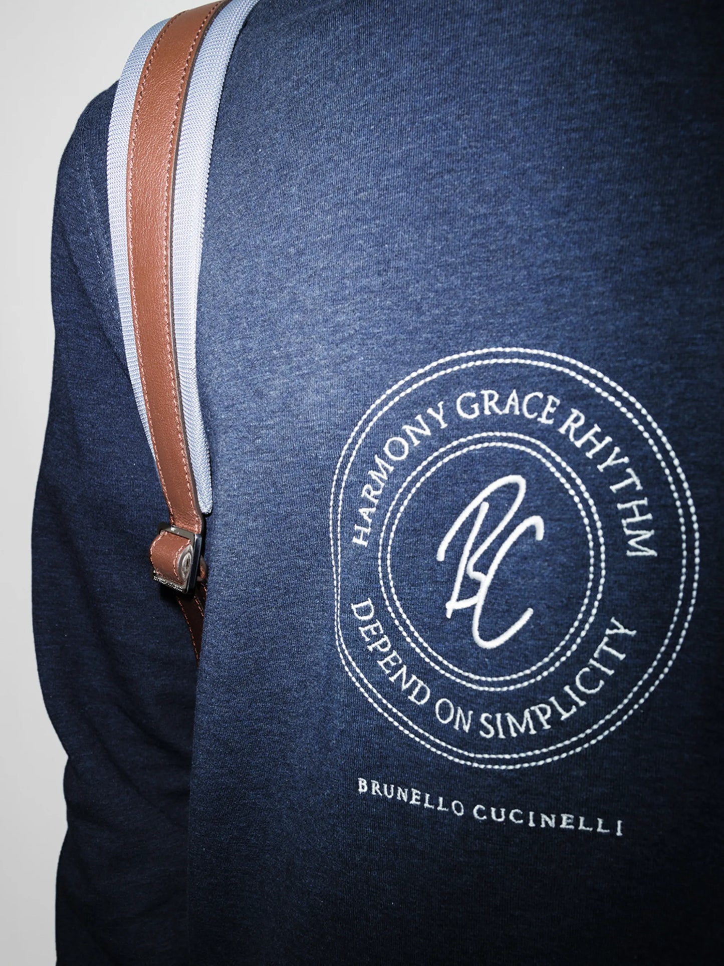 logo-print striped-trim sweatshirt