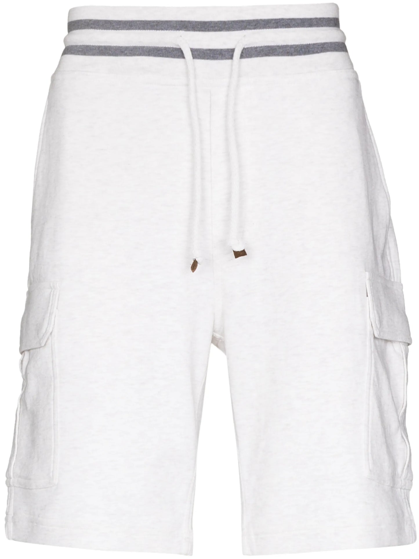 drawstring waist track shorts