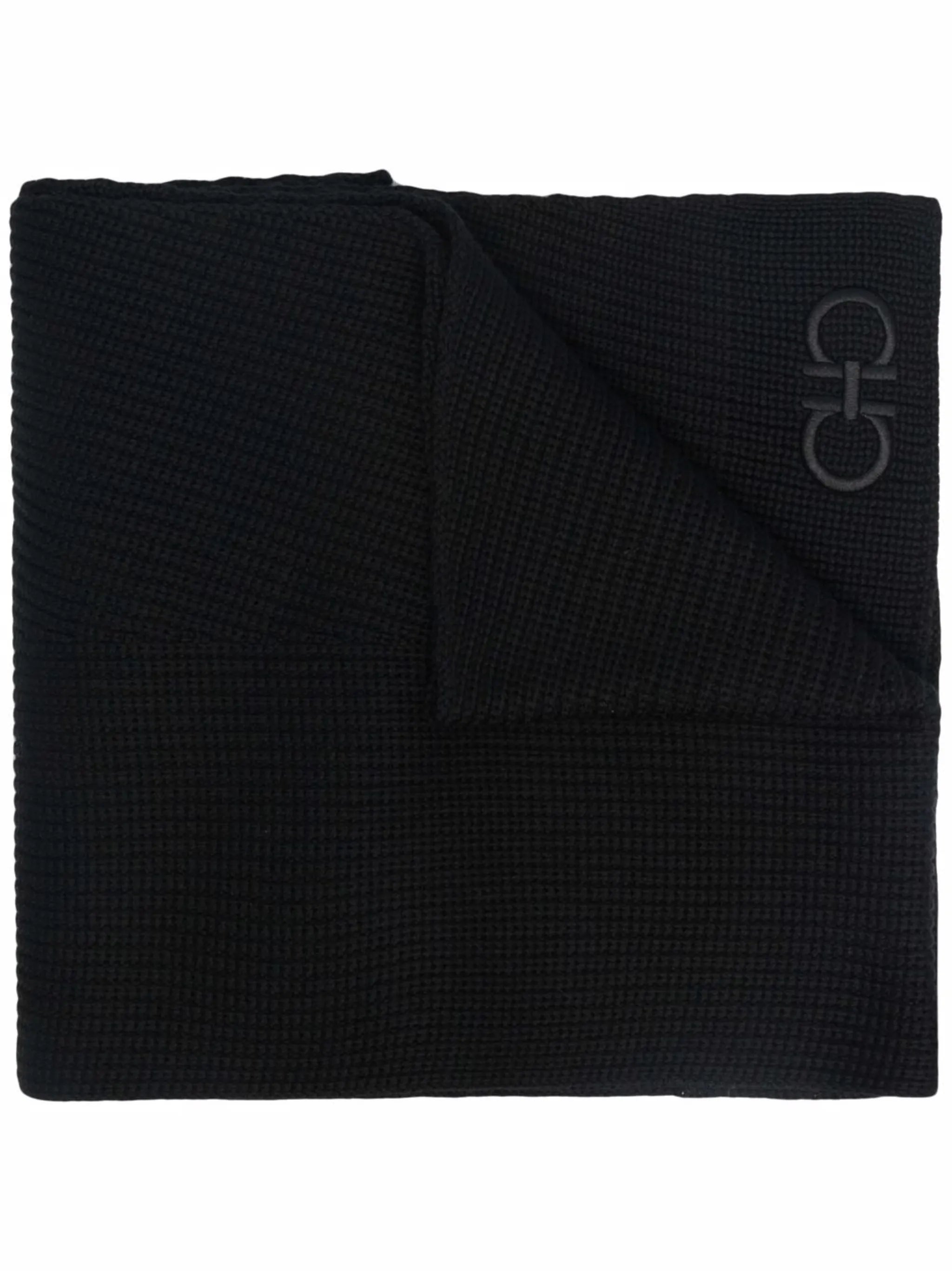 embroidered logo scarf