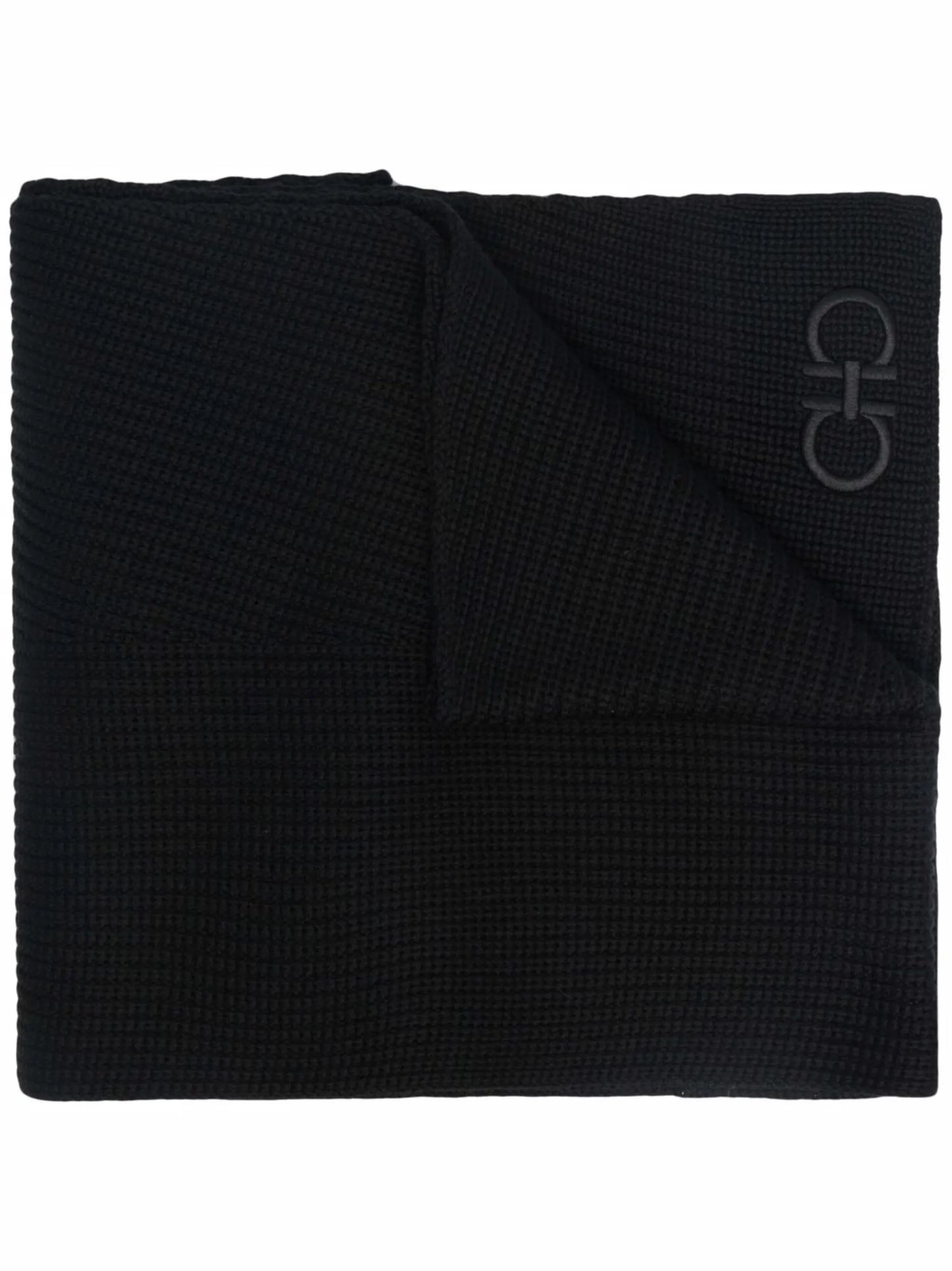 embroidered logo scarf