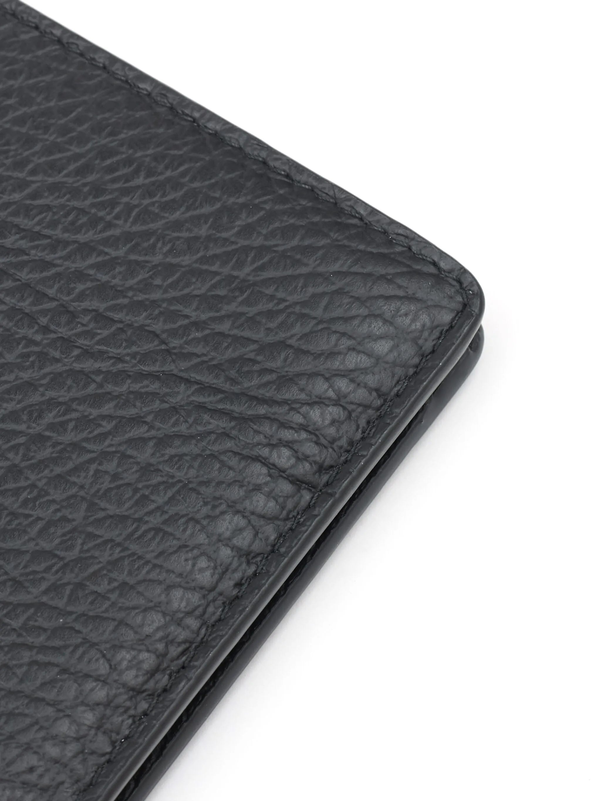 four-stitch leather bi-fold wallet