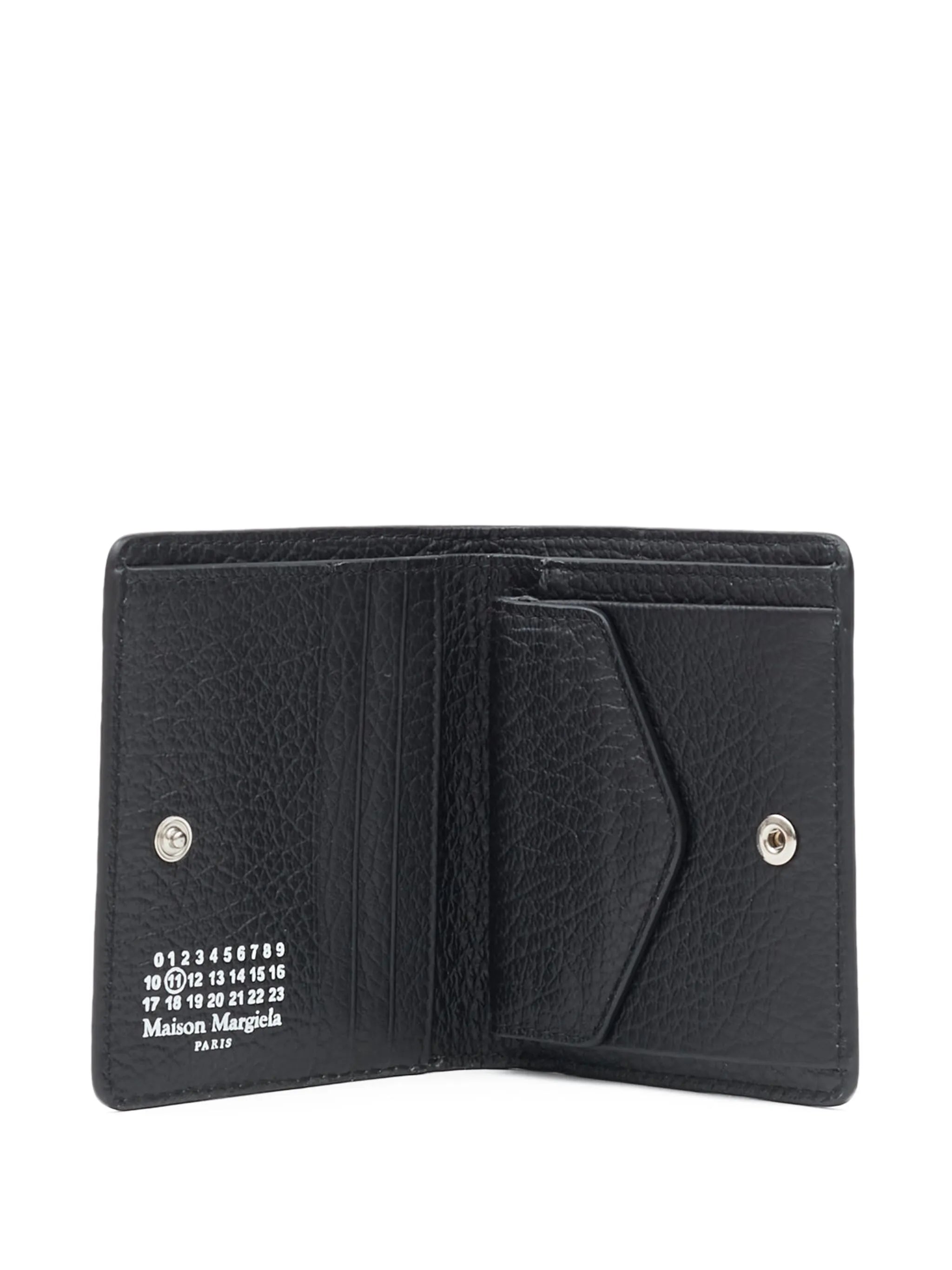 four-stitch leather bi-fold wallet